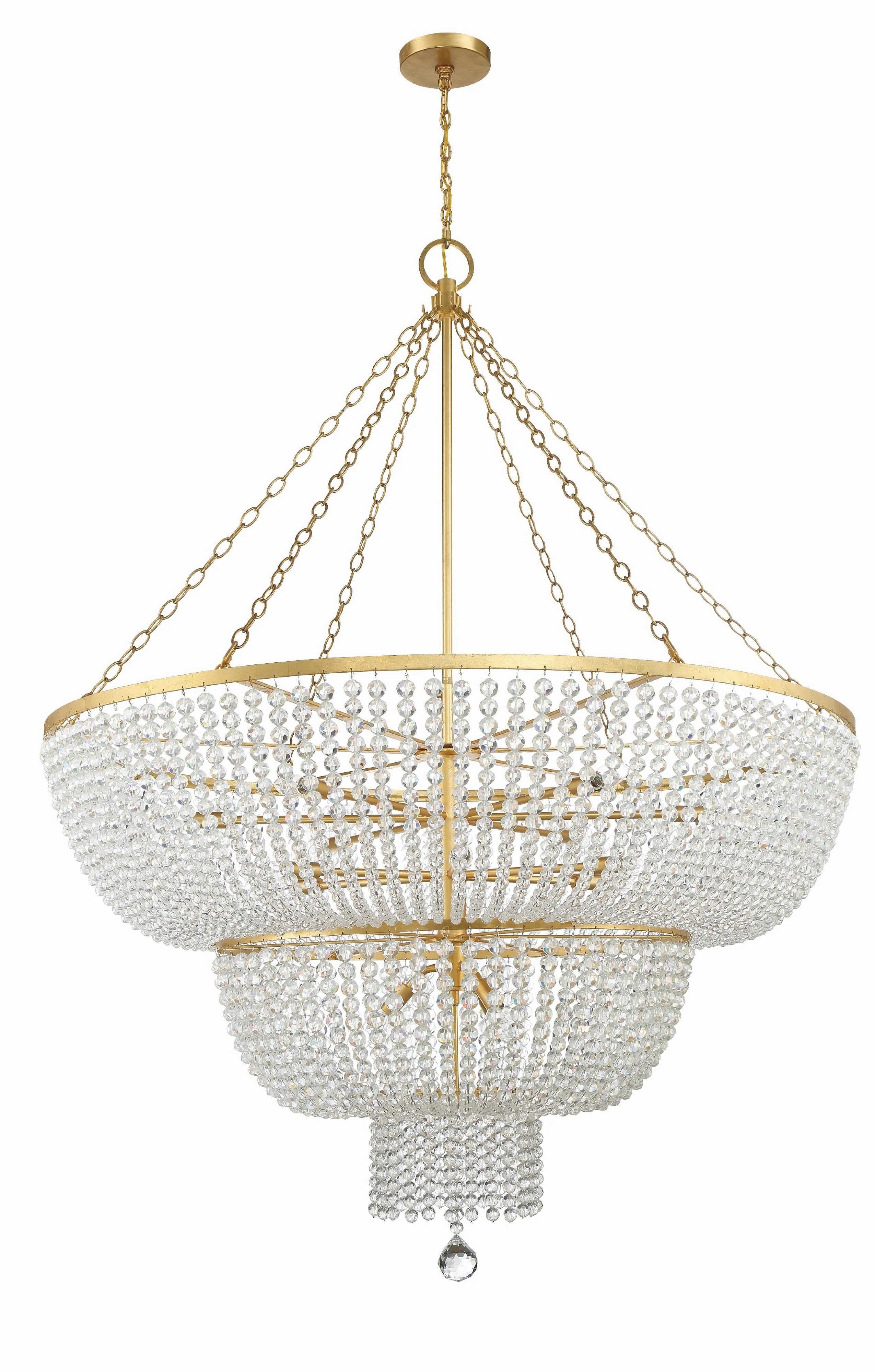 Crystorama Rylee 48.5'' Antique Gold Chandelier - Image 2