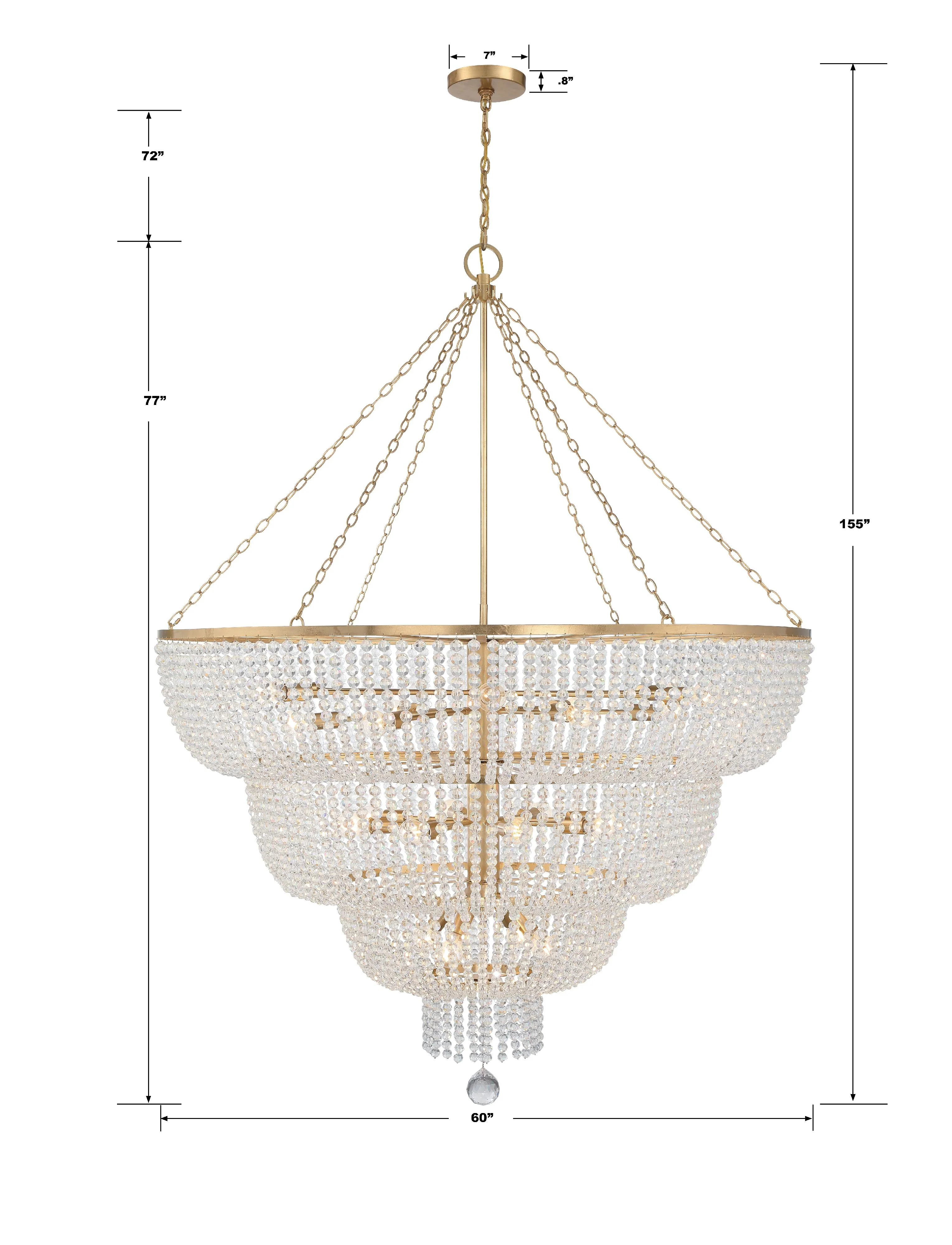 Crystorama Rylee 60'' Antique Gold Chandelier - Image 6
