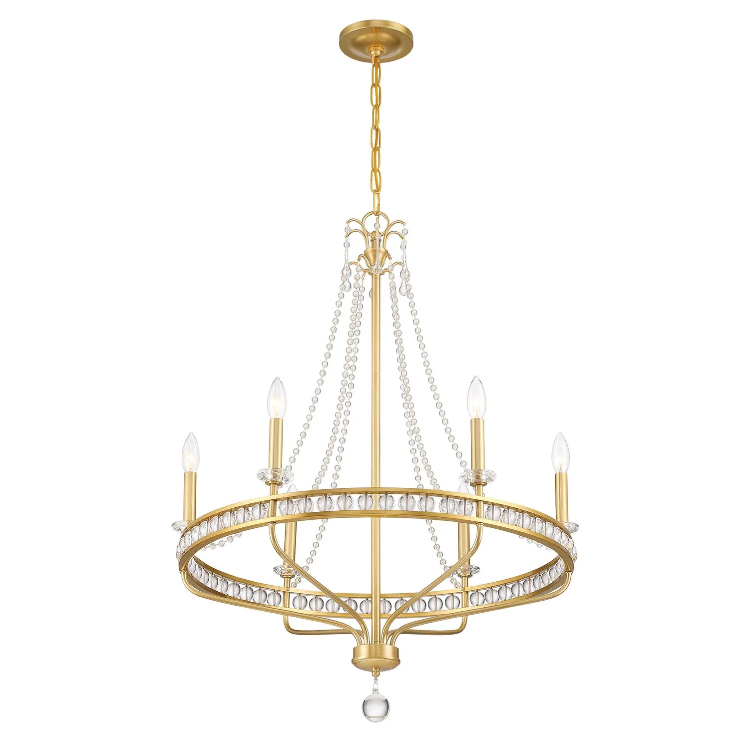 Crystorama Seville 28'' Aged Brass Chandelier - Image 5