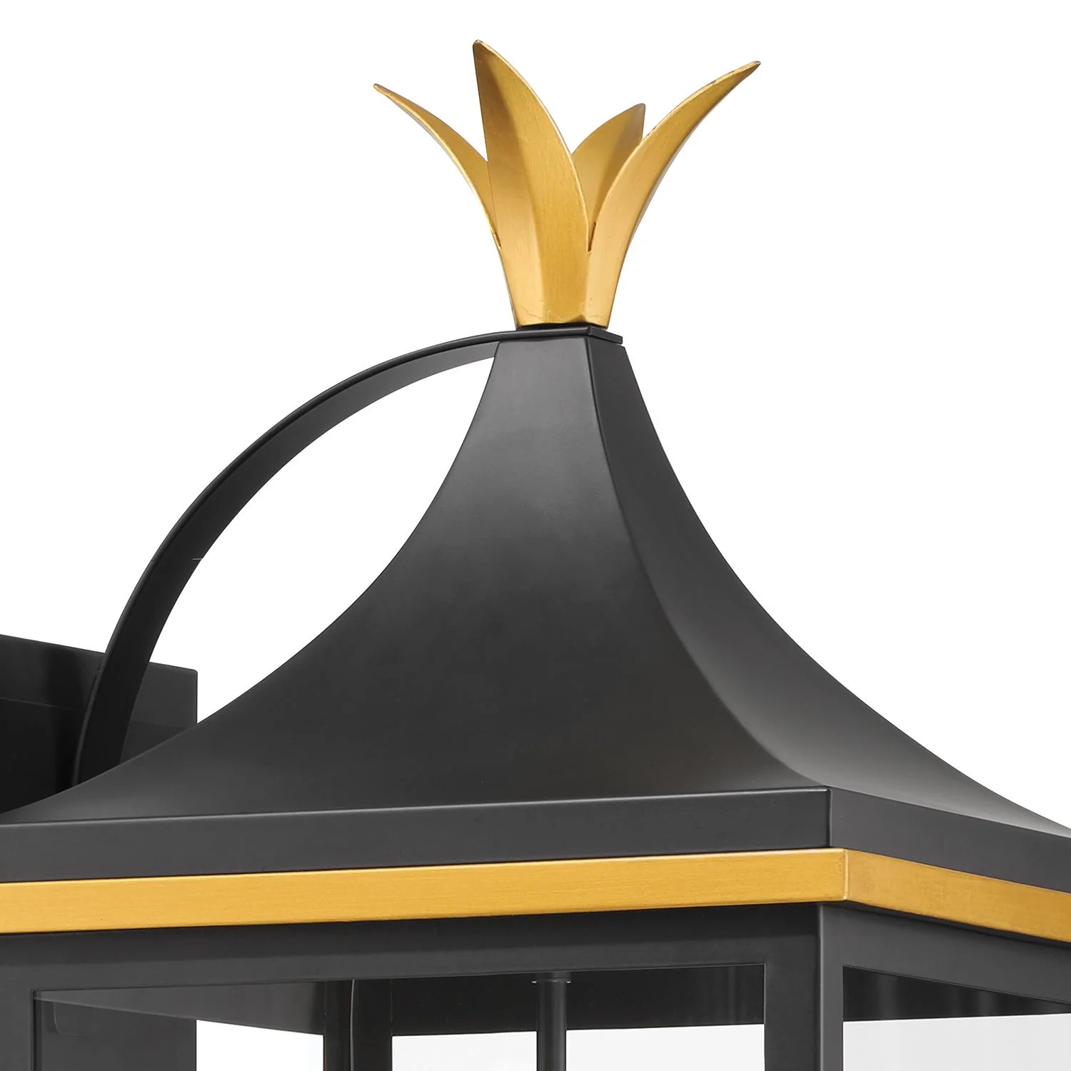 Crystorama Simpson 12.25'' Matte Black + Textured Gold Outdoor Sconce - Image 7