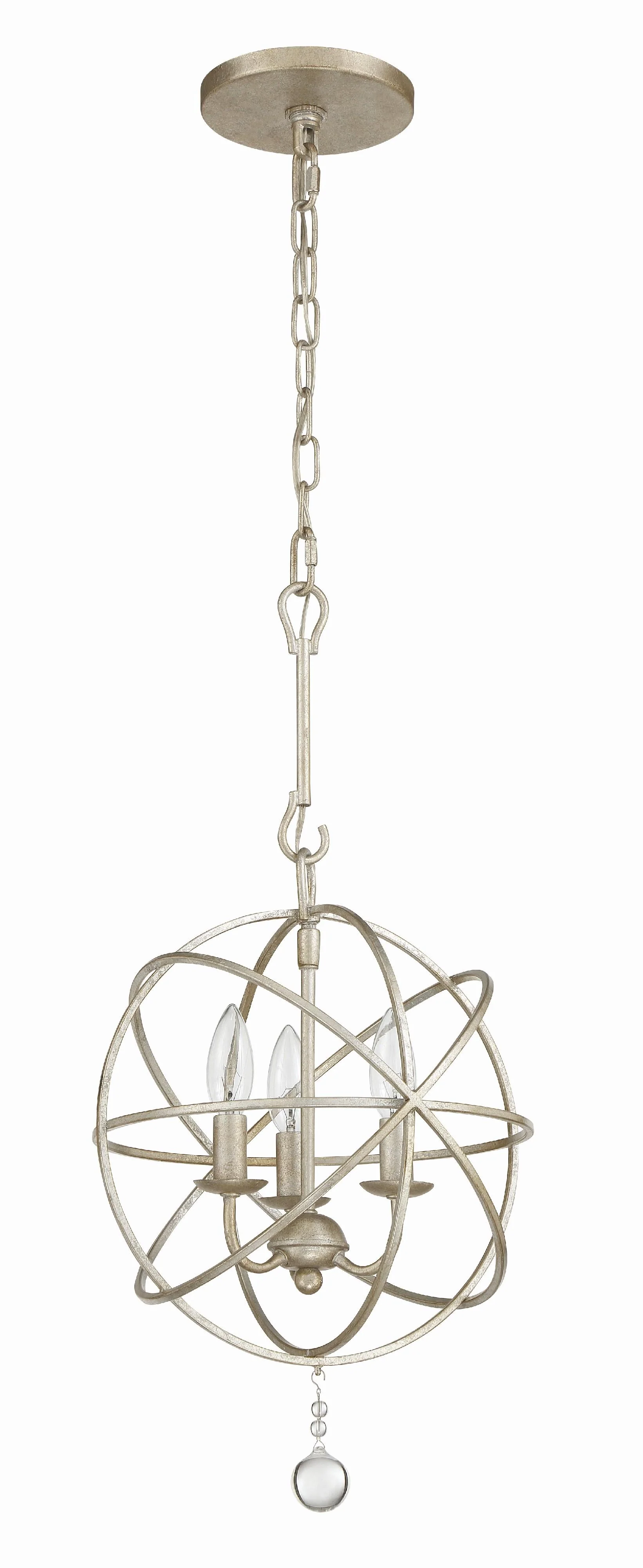 Crystorama Solaris 12.5'' Olde Silver Chandelier - Image 3