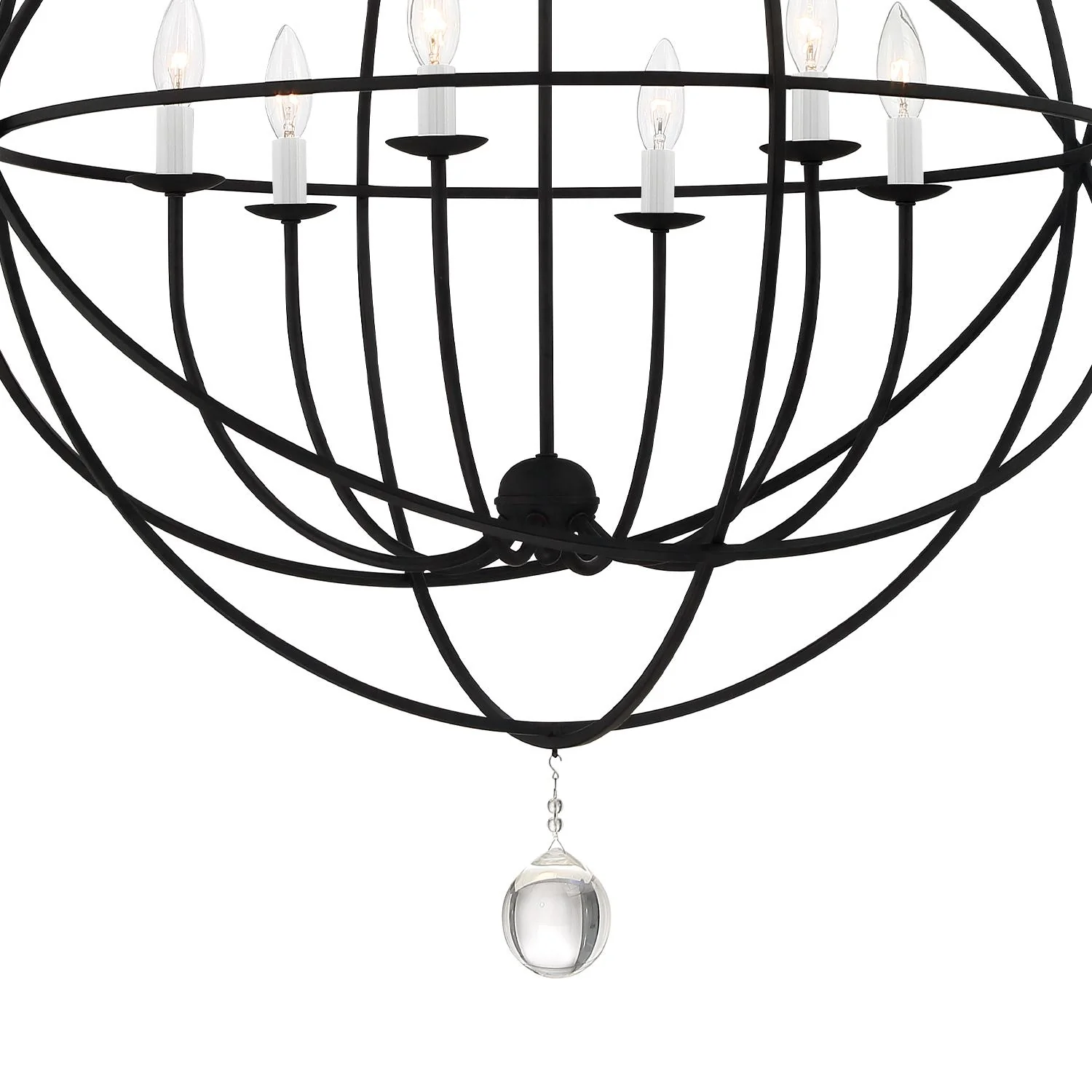 Crystorama Solaris 22.5'' Black Chandelier - Image 3