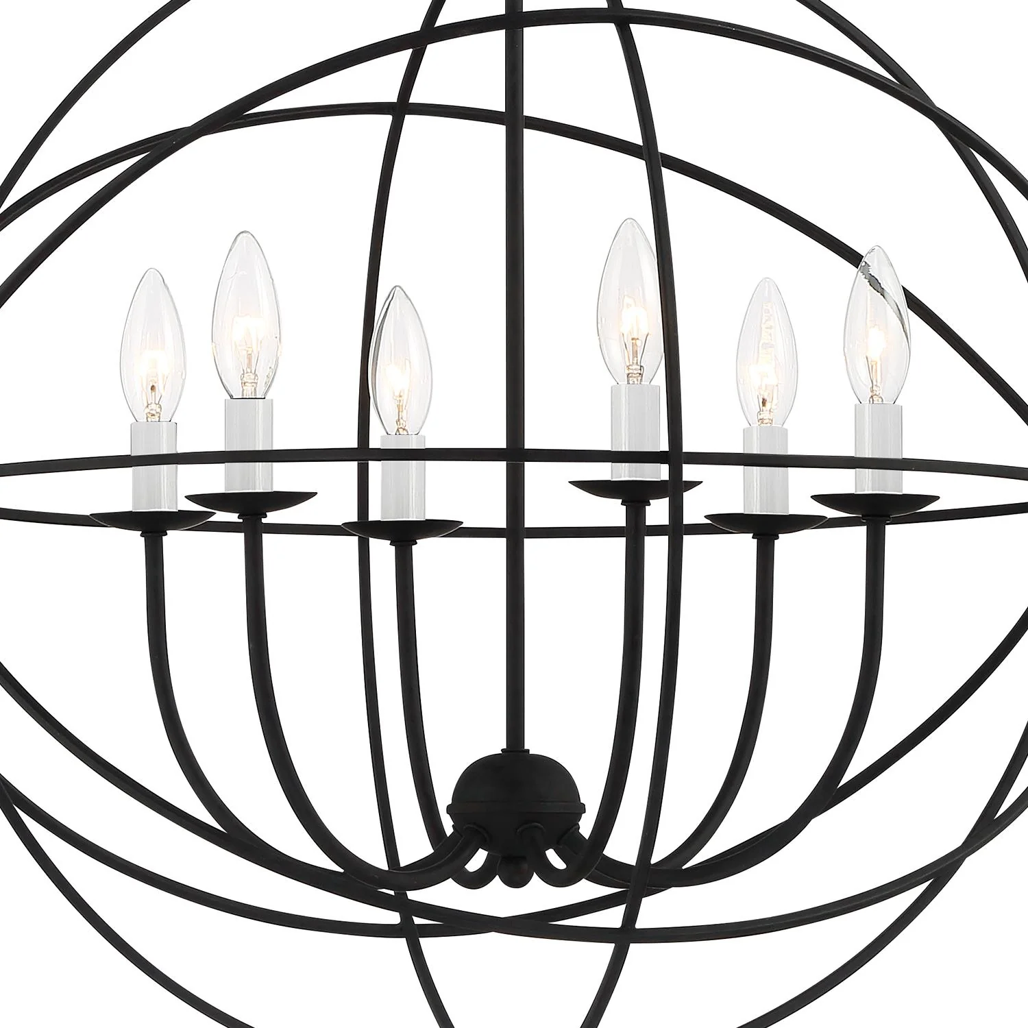 Crystorama Solaris 28.5'' Black Chandelier - Image 5