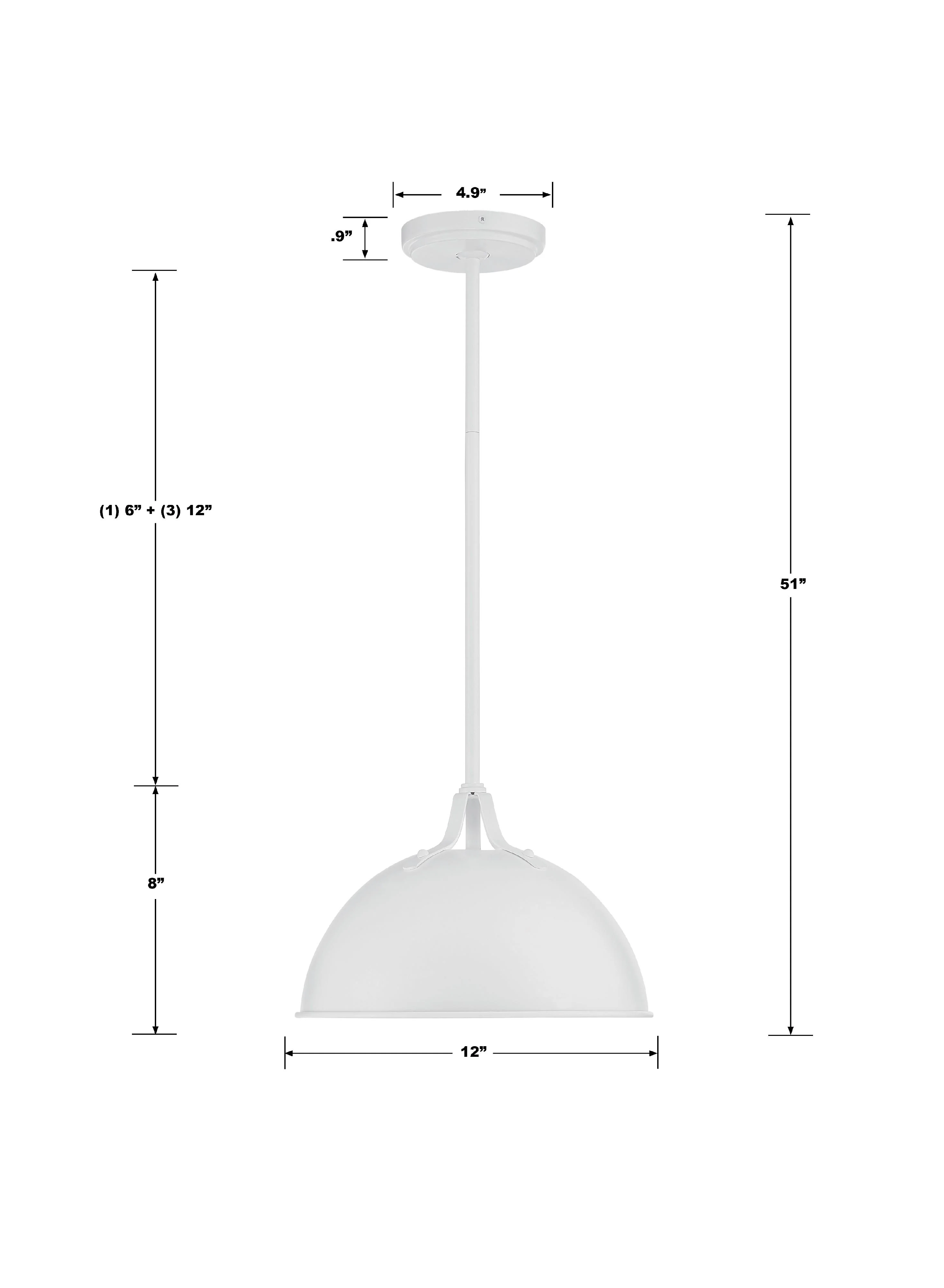 Crystorama Soto 12'' White Pendant - Image 5