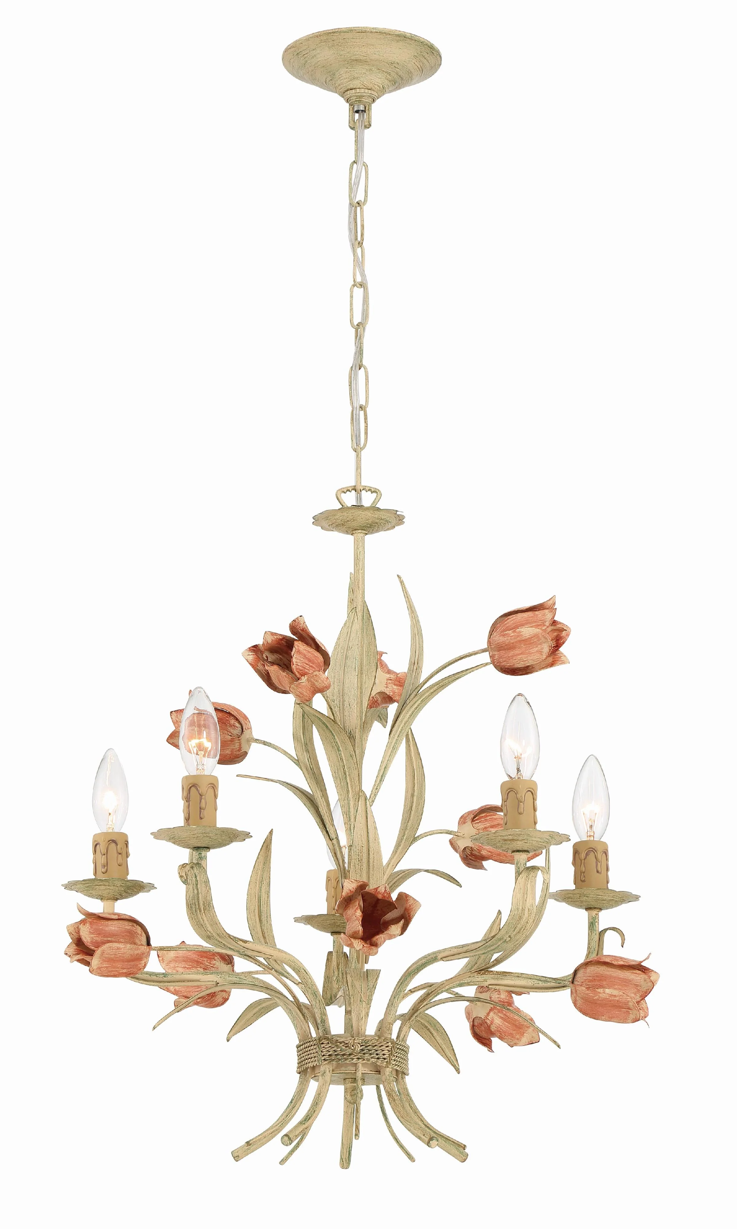 Crystorama Southport 20'' Sage Rose Chandelier