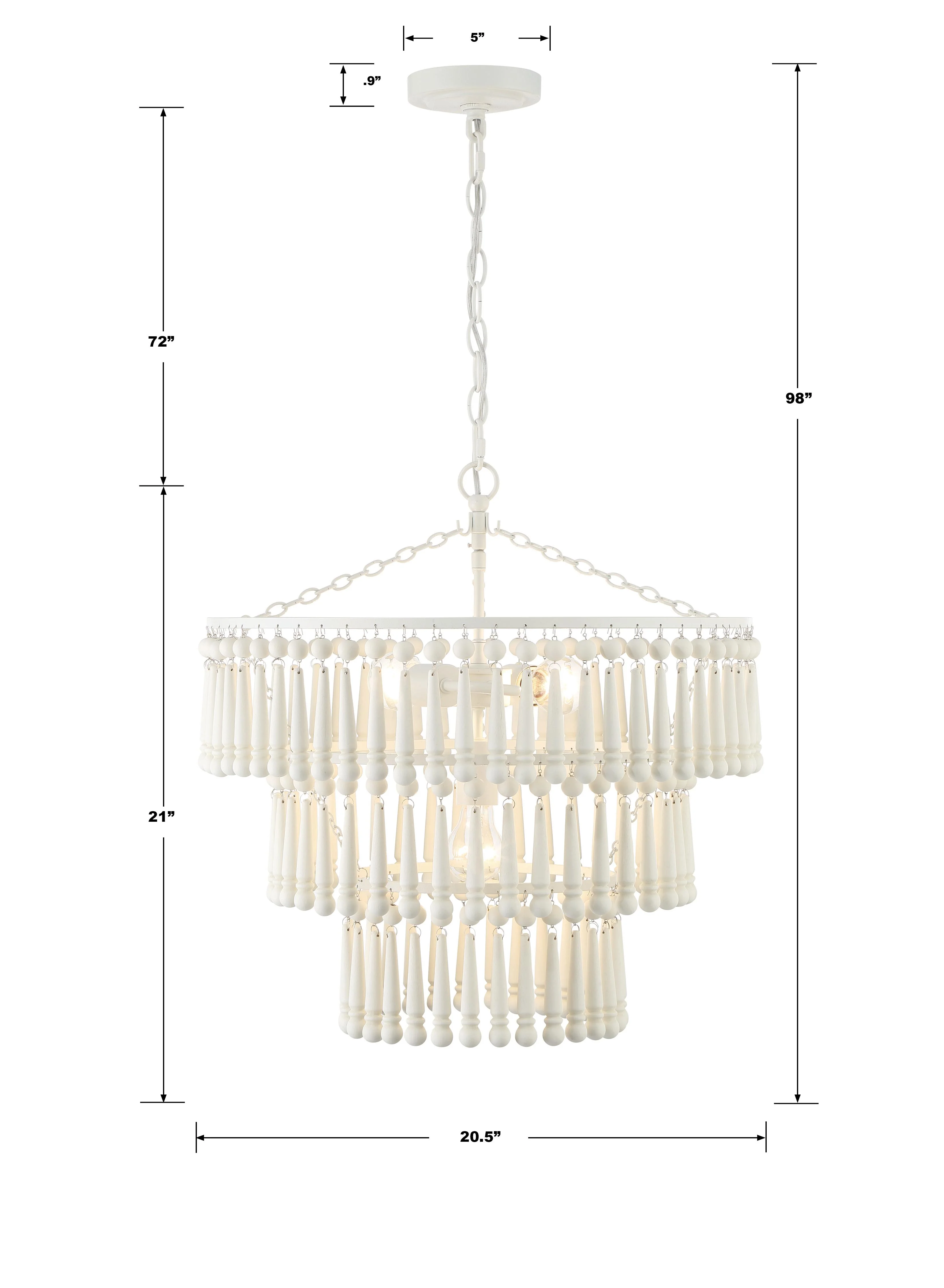 Crystorama Tiana 20.5'' Matte White Chandelier - Image 11