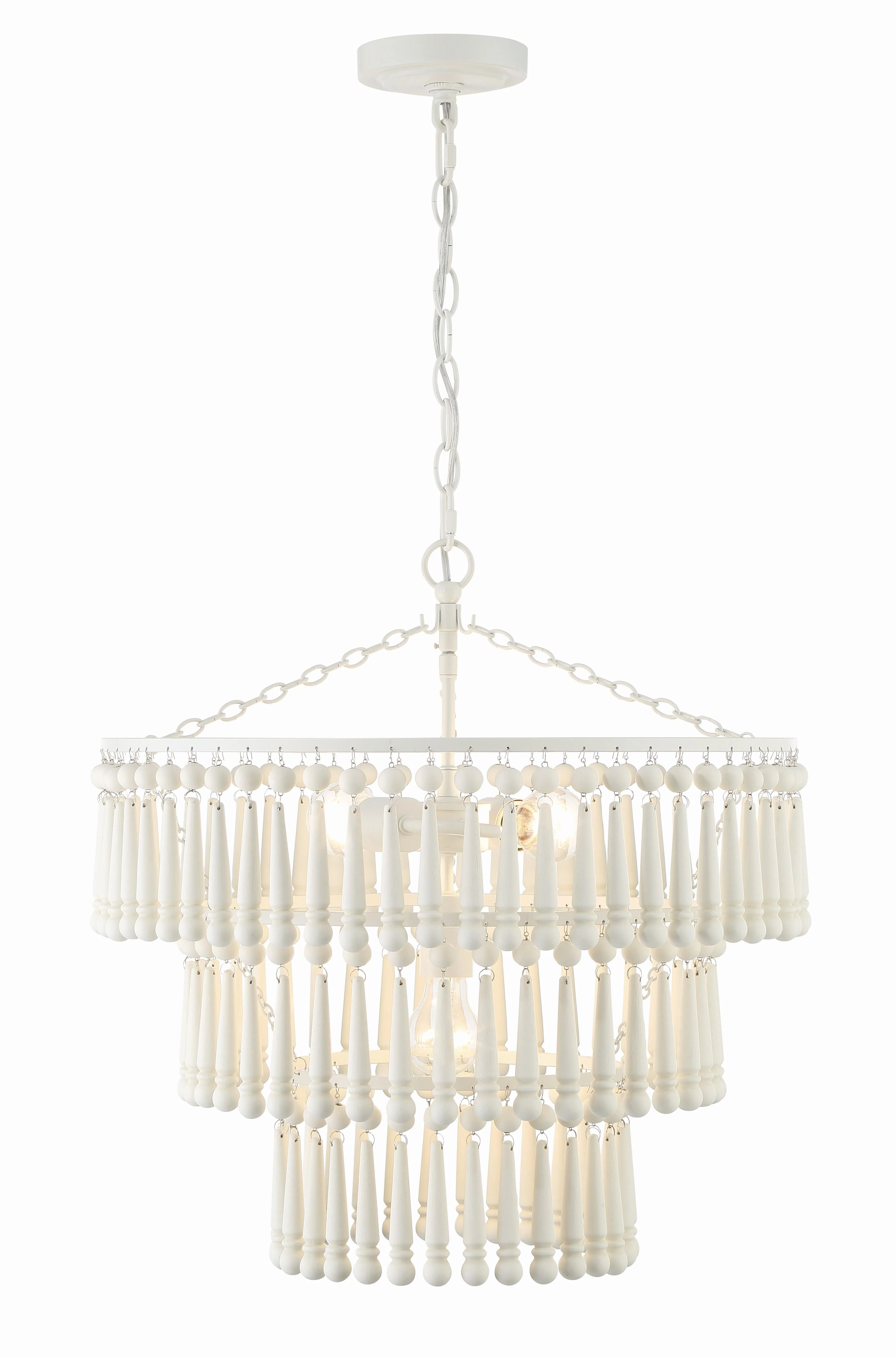 Crystorama Tiana 20.5'' Matte White Chandelier - Image 3