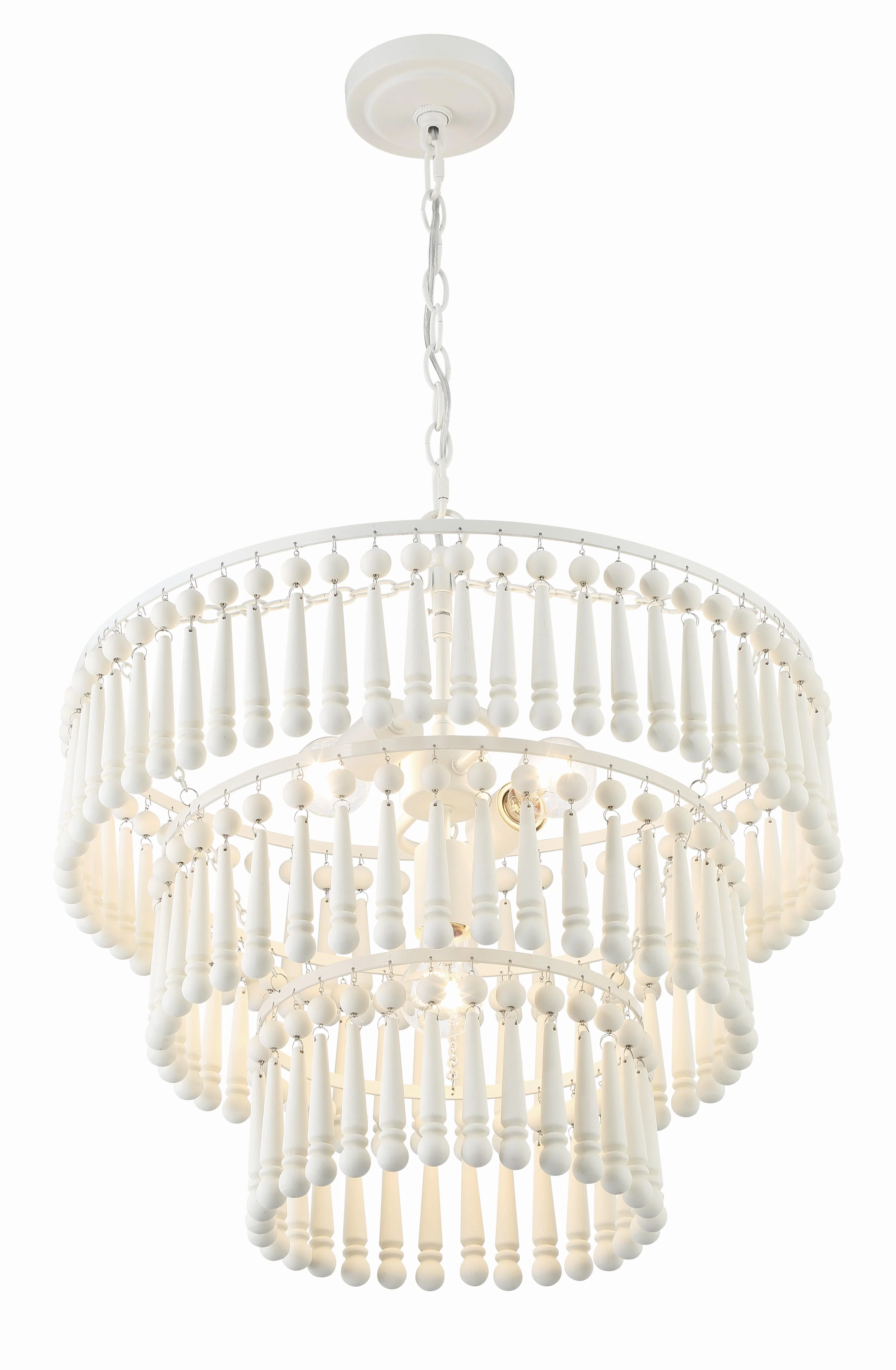 Crystorama Tiana 20.5'' Matte White Chandelier - Image 4