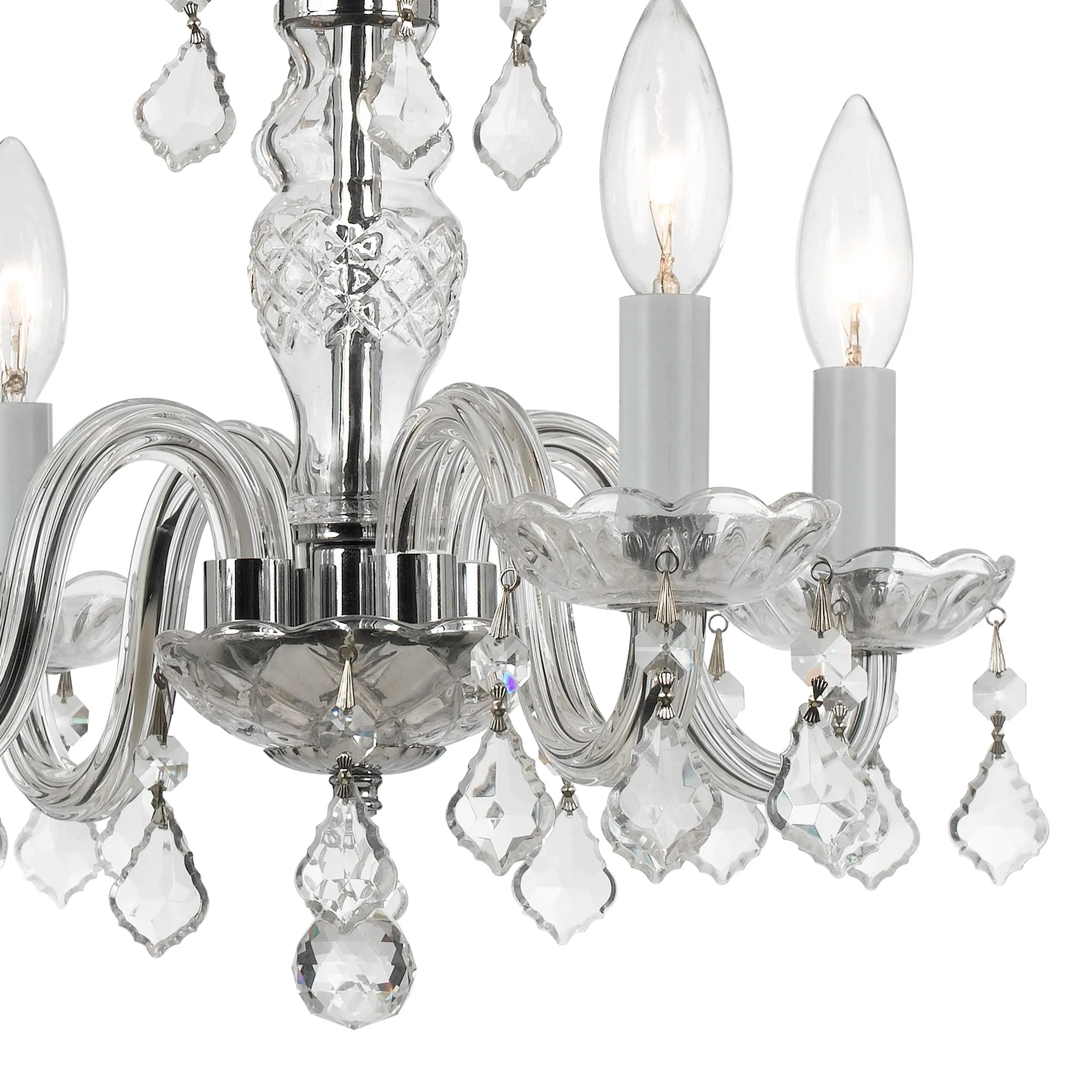 Crystorama Traditional Crystal 15'' Hand Cut Crystal Polished Chrome Chandelier - Image 2
