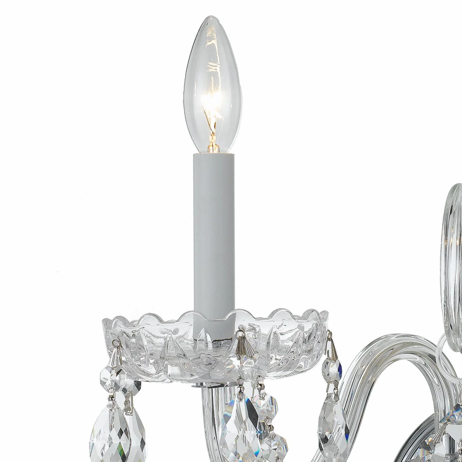 Crystorama Traditional Crystal 15'' Hand Cut Crystal Polished Chrome Sconce - Image 4