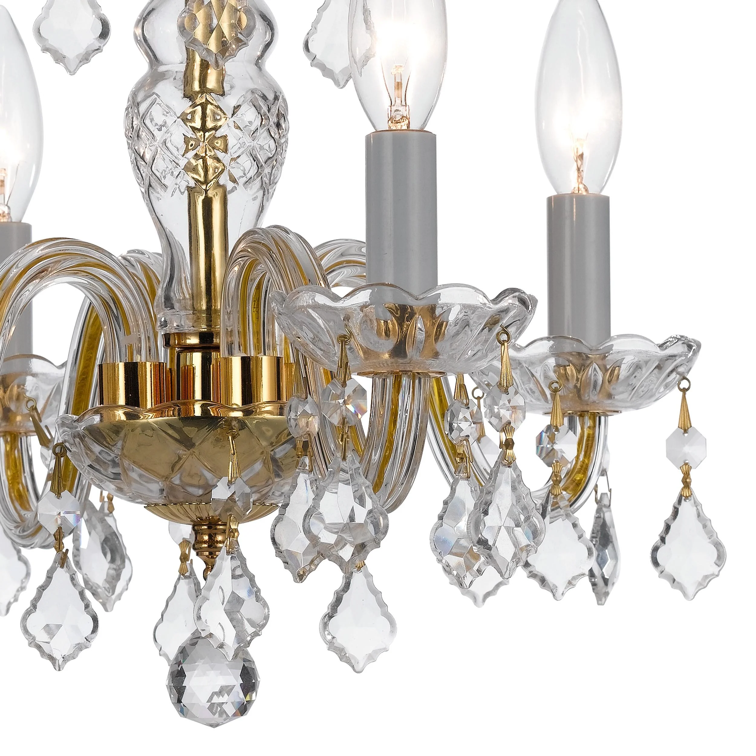 Crystorama Traditional Crystal 15'' Swarovski Strass Crystal Polished Brass Chandelier - Image 3