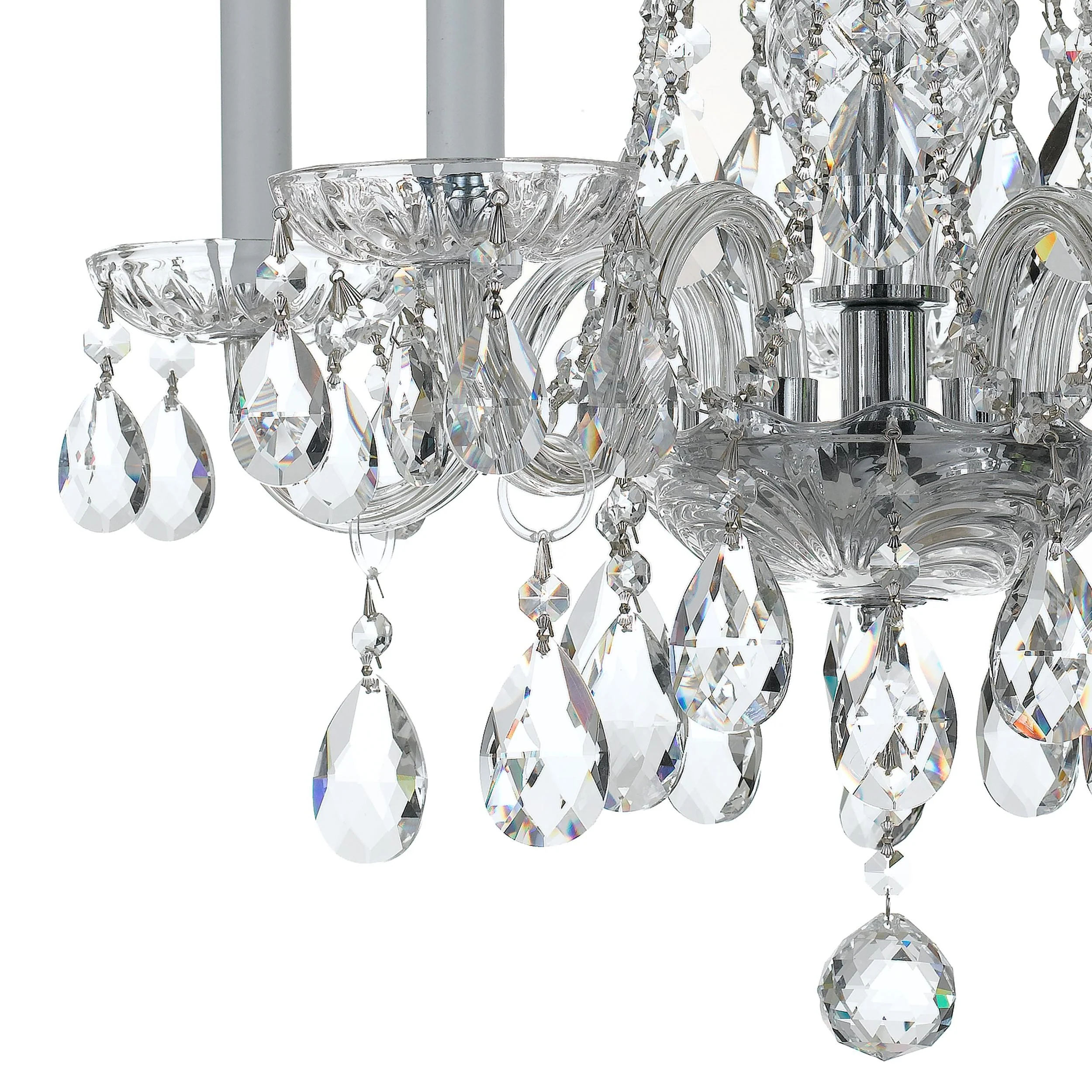 Crystorama Traditional Crystal 18'' Hand Cut Crystal Polished Chrome Chandelier - Image 2