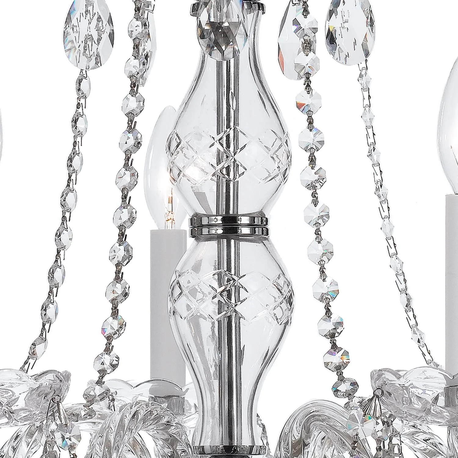 Crystorama Traditional Crystal 21'' Hand Cut Crystal Polished Chrome Chandelier - Image 5