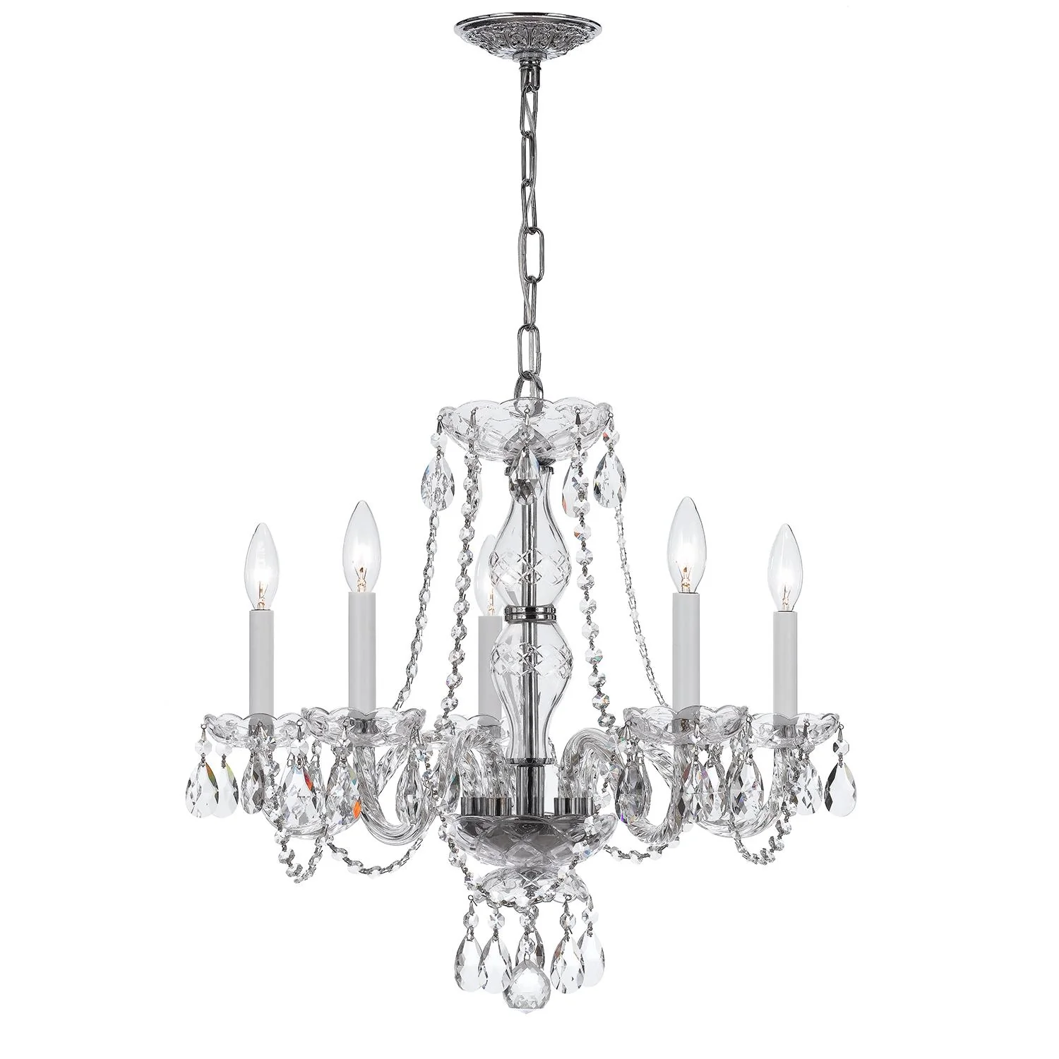 Crystorama Traditional Crystal 21'' Swarovski Spectra Crystal Polished Chrome Chandelier - Image 2
