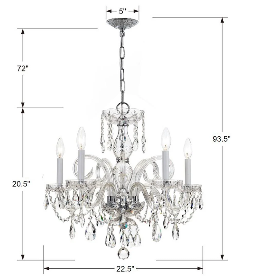Crystorama Traditional Crystal 22'' Hand Cut Crystal Polished Chrome Chandelier - Image 5