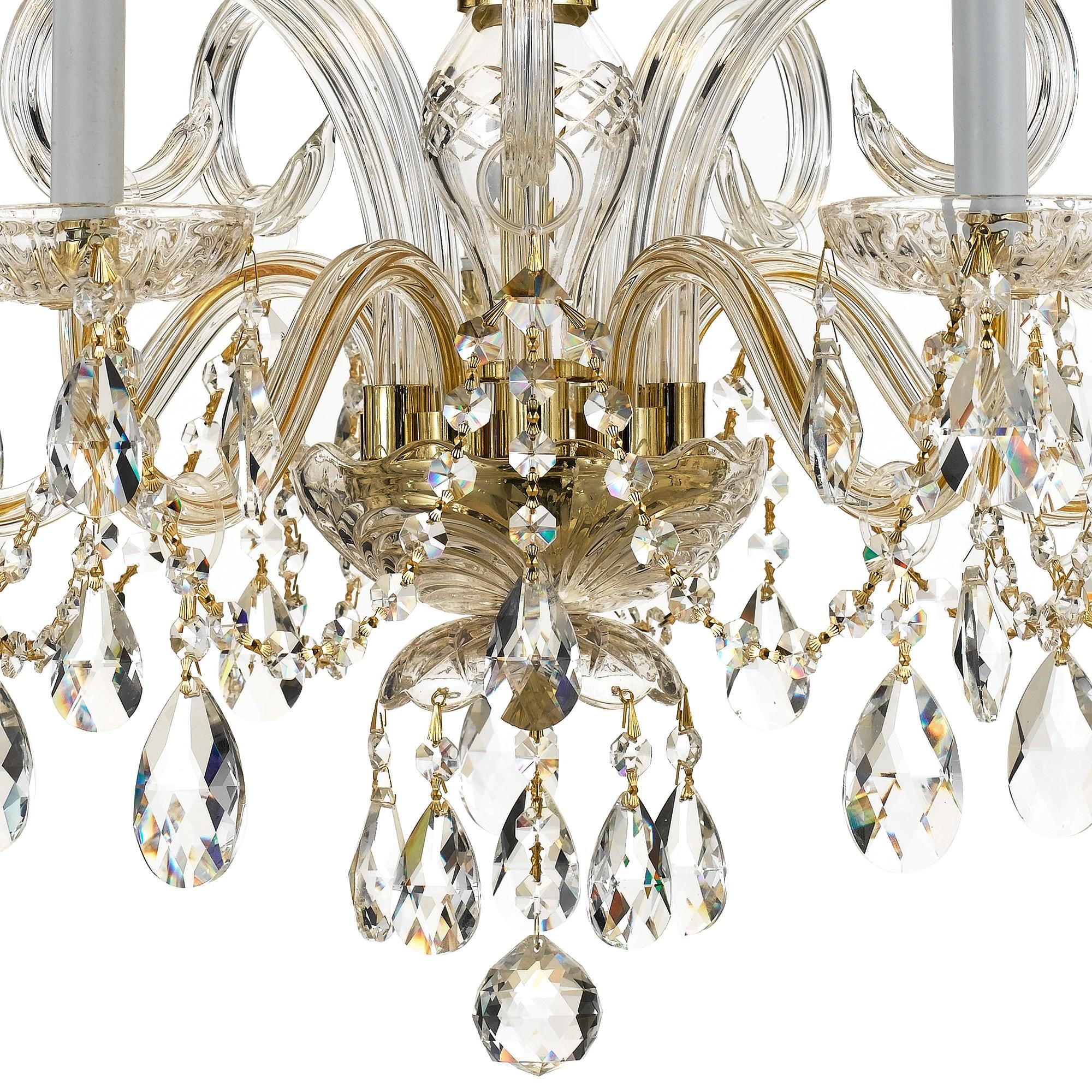 Crystorama Traditional Crystal 22'' Swarovski Strass Crystal Polished Brass Chandelier - Image 2