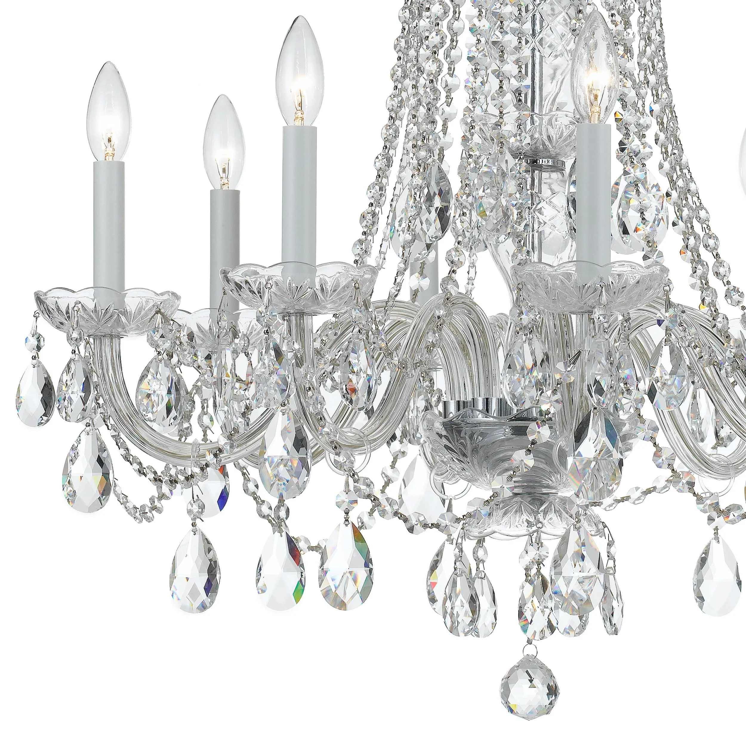 Crystorama Traditional Crystal 26'' Hand Cut Crystal Polished Chrome Chandelier - Image 2