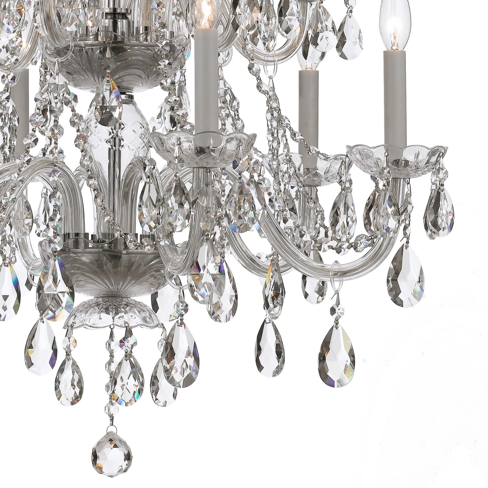 Crystorama Traditional Crystal 26.5'' Hand Cut Crystal Polished Chrome Chandelier - Image 2
