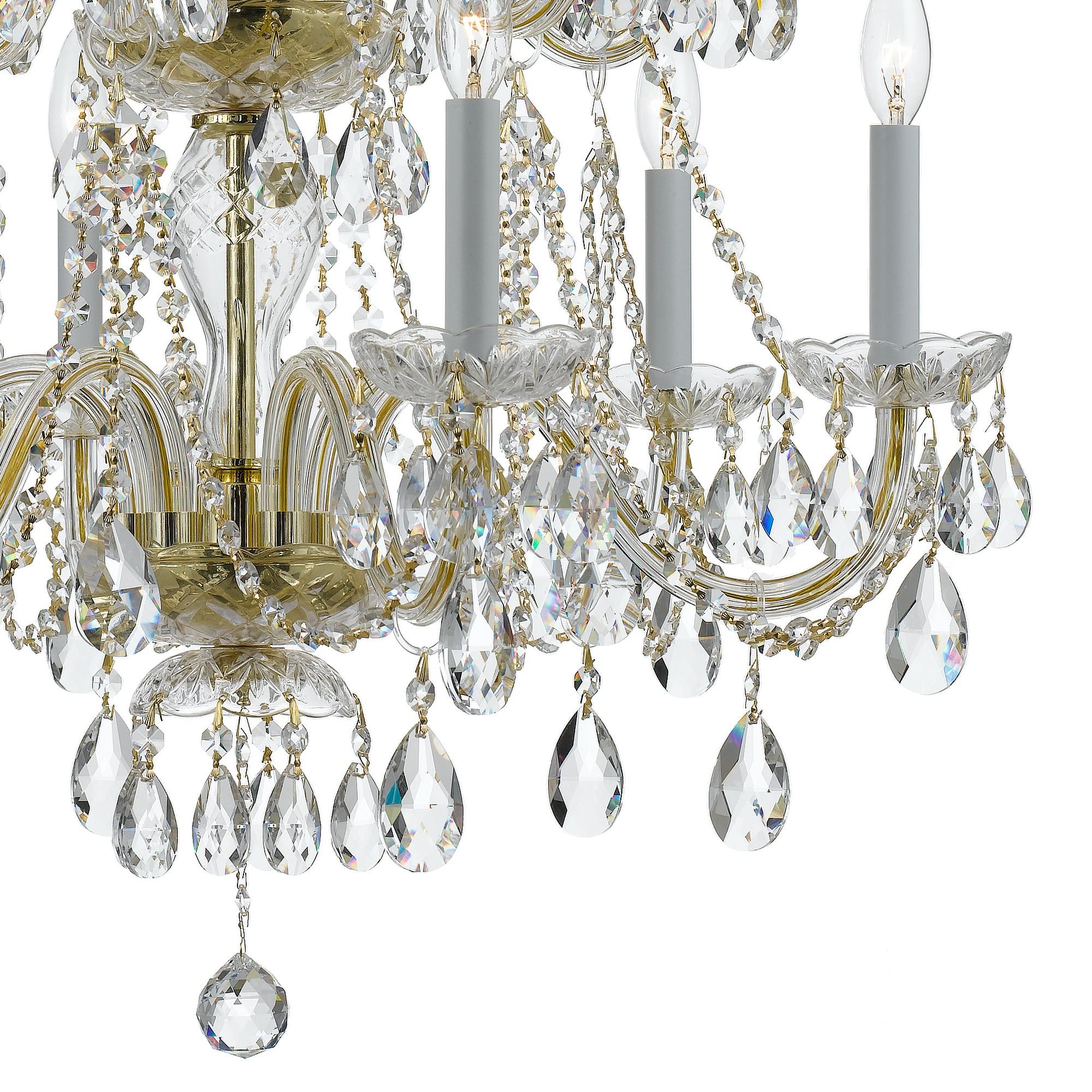 Crystorama Traditional Crystal 26.5'' Swarovski Spectra Crystal Polished Brass Chandelier - Image 2