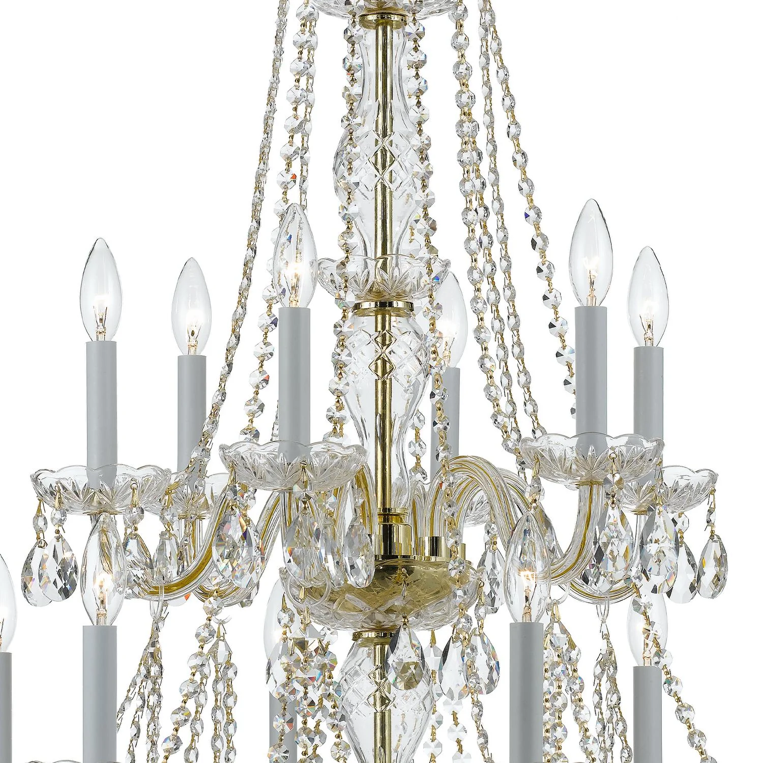 Crystorama Traditional Crystal 26.5'' Swarovski Strass Crystal Polished Brass Chandelier - Image 5