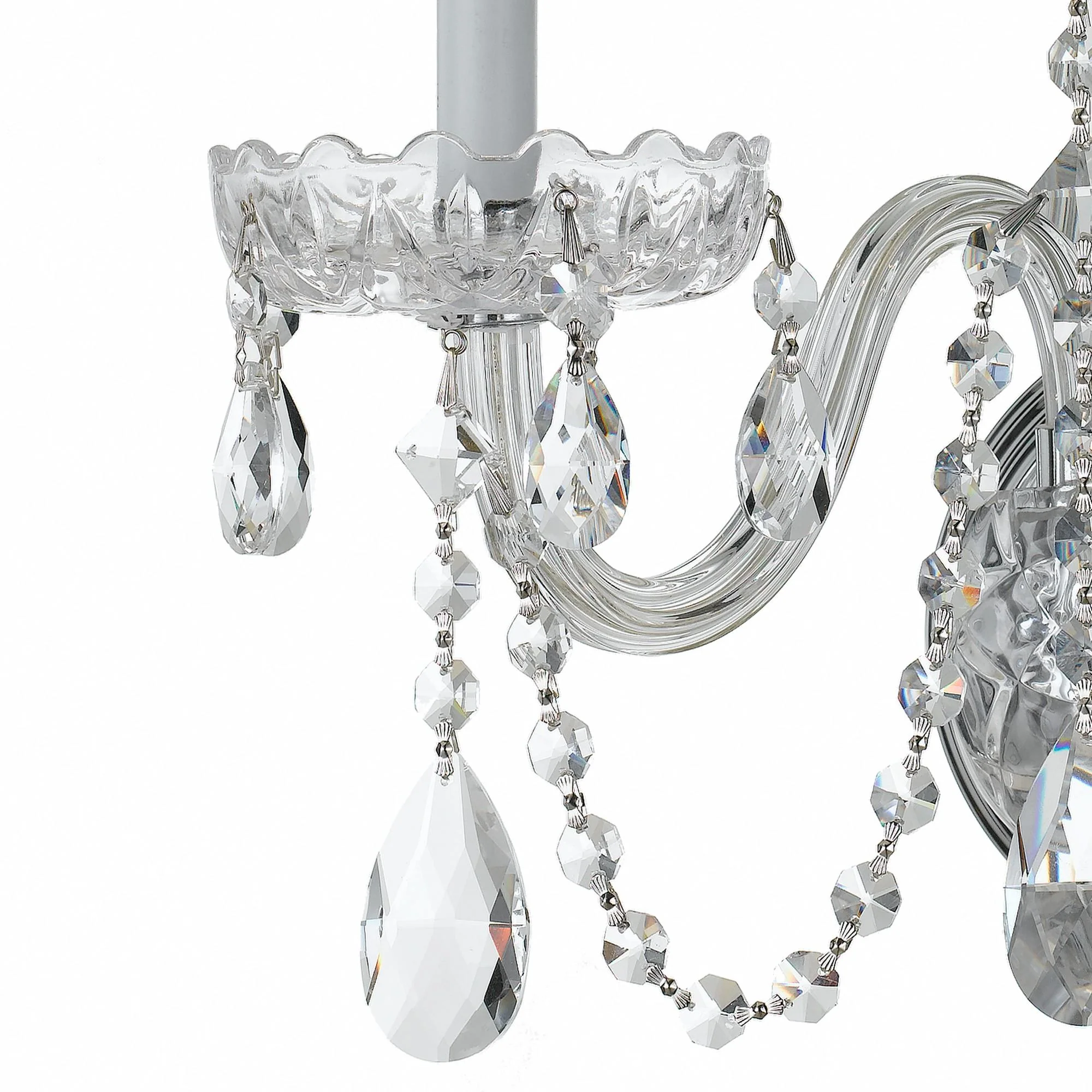 Crystorama Traditional Crystal 3 Light Spectra Crystal Polished Chrome Sconce - Image 3