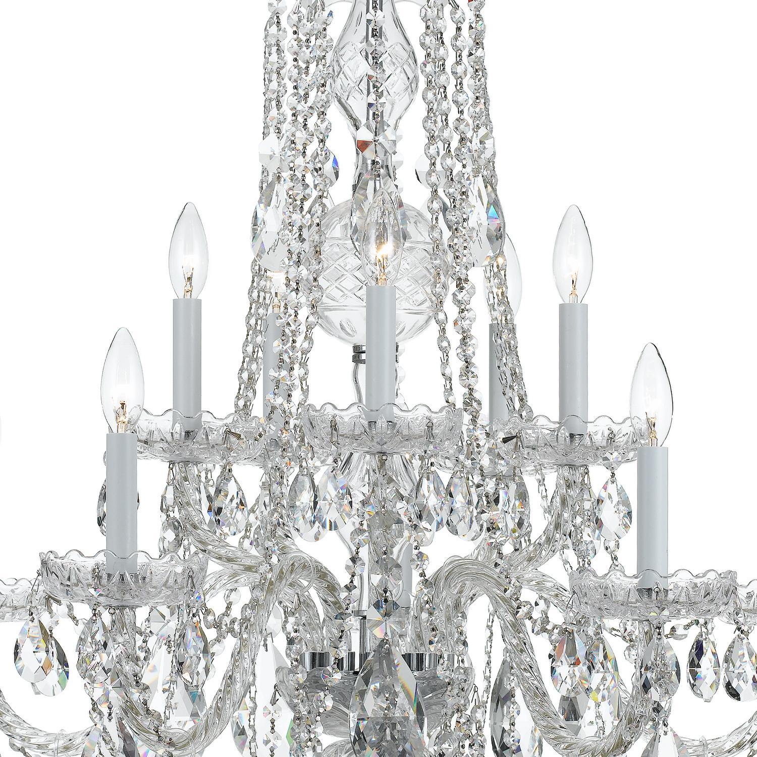 Crystorama Traditional Crystal 32'' Hand Cut Crystal Polished Chrome Chandelier - Image 5