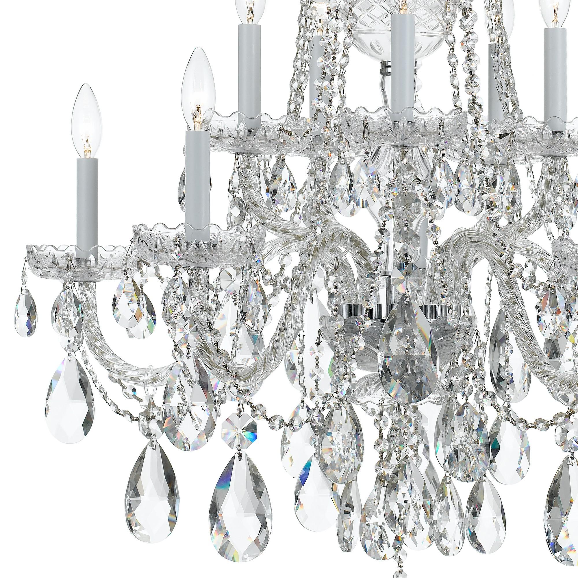 Crystorama Traditional Crystal 32'' Swarovski Strass Crystal Polished Chrome Chandelier - Image 2