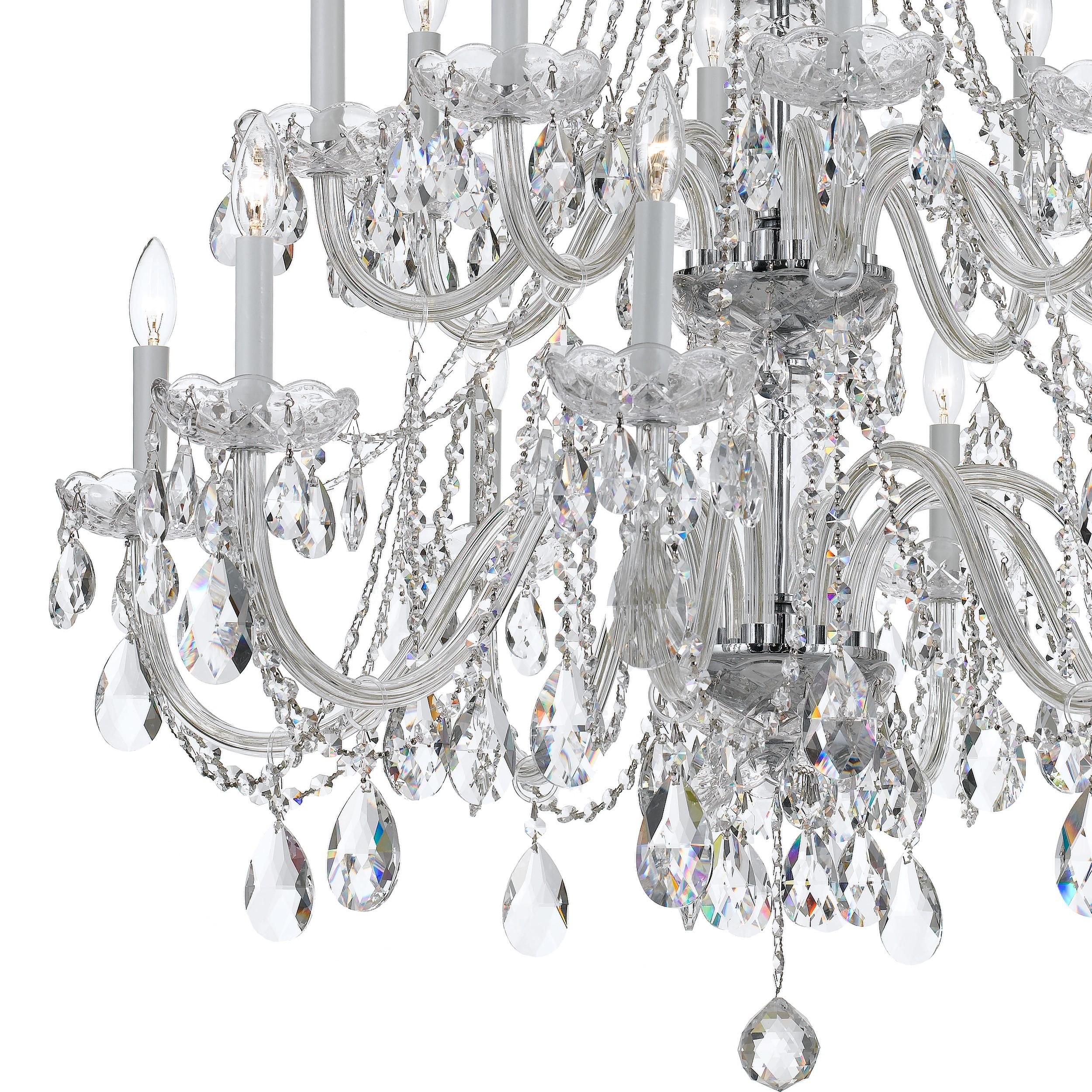 Crystorama Traditional Crystal 37'' Swarovski Spectra Crystal Polished Chrome Chandelier - Image 3