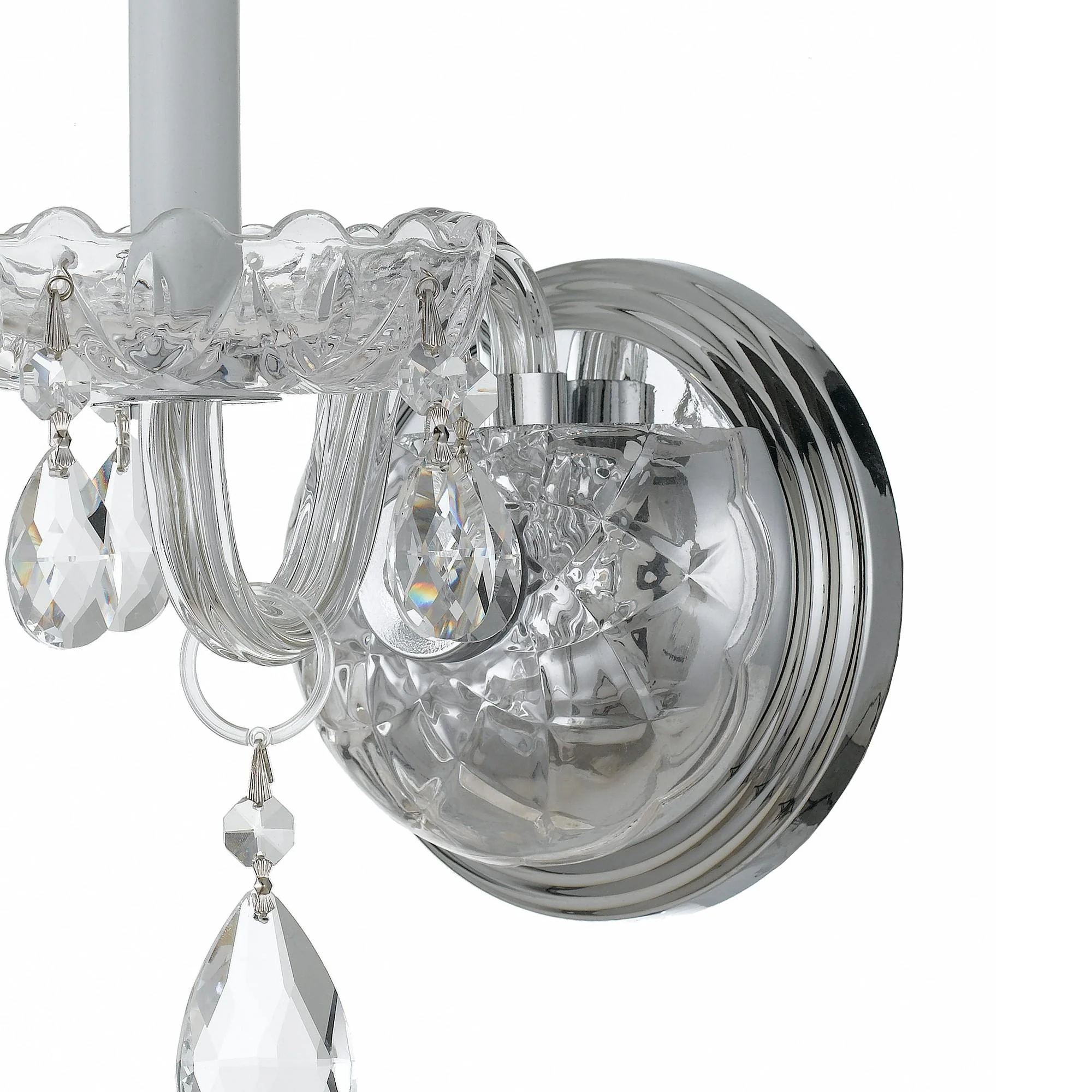 Crystorama Traditional Crystal 5'' Swarovski Strass Crystal Polished Chrome Sconce - Image 2