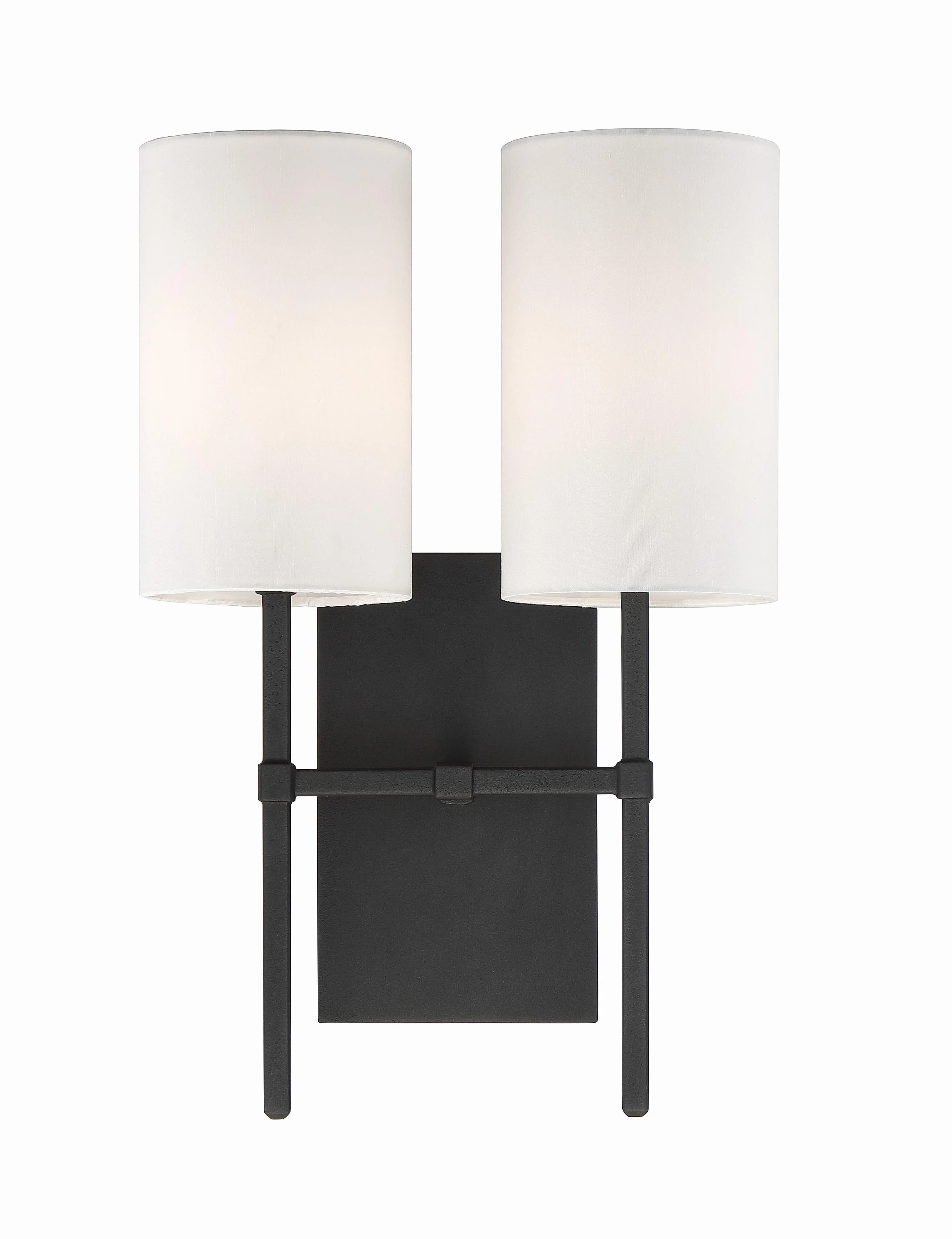 Crystorama Veronica 11'' Black Forged Sconce