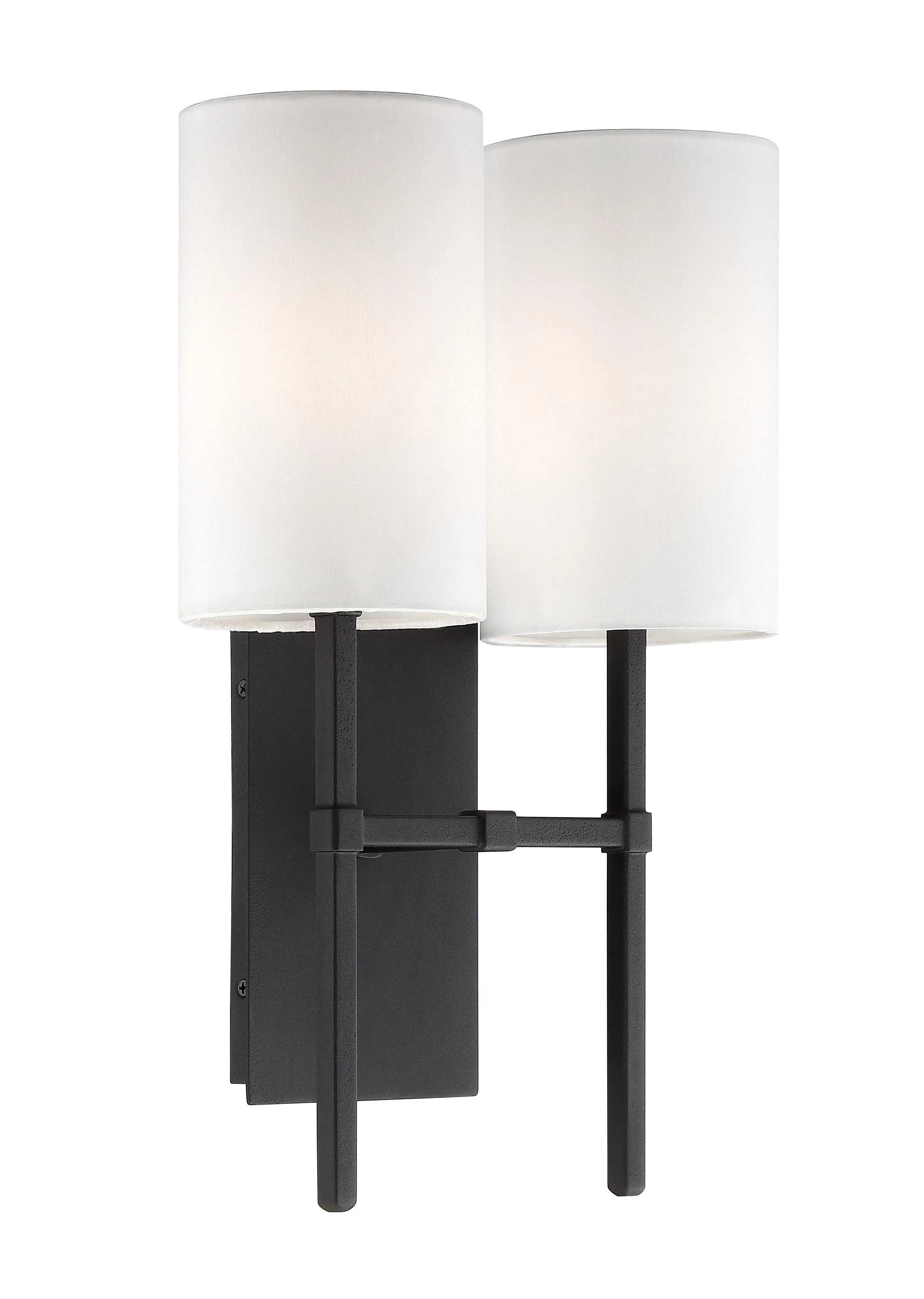 Crystorama Veronica 11'' Black Forged Sconce - Image 2