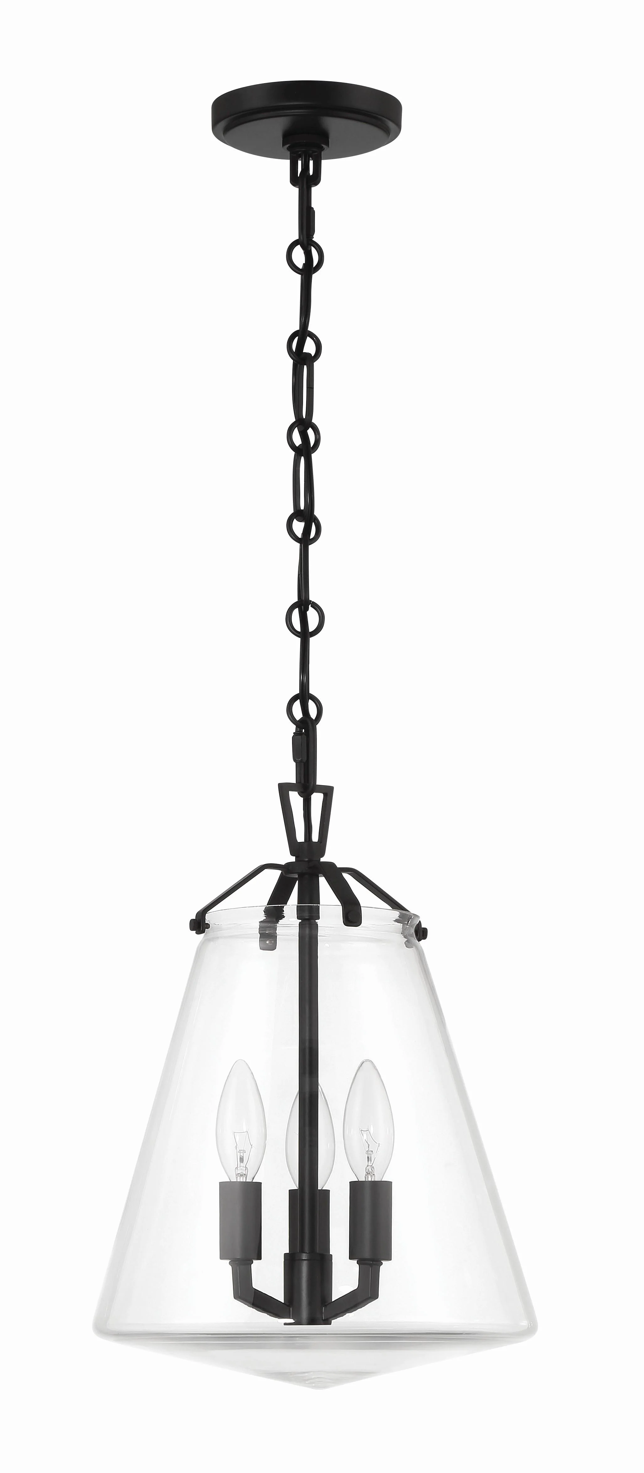 Crystorama Voss 11'' Matte Black Pendant - Image 2