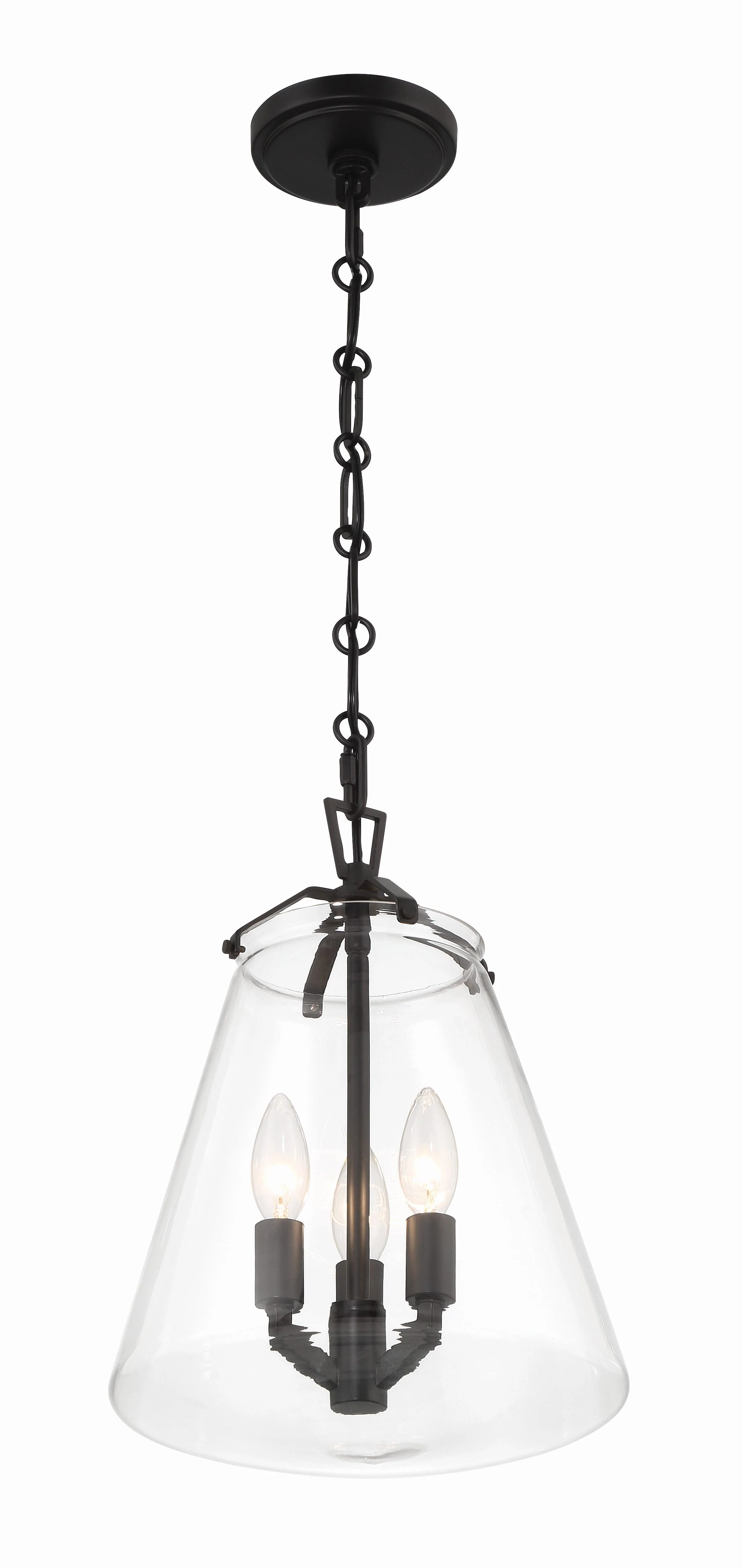 Crystorama Voss 11'' Matte Black Pendant - Image 4