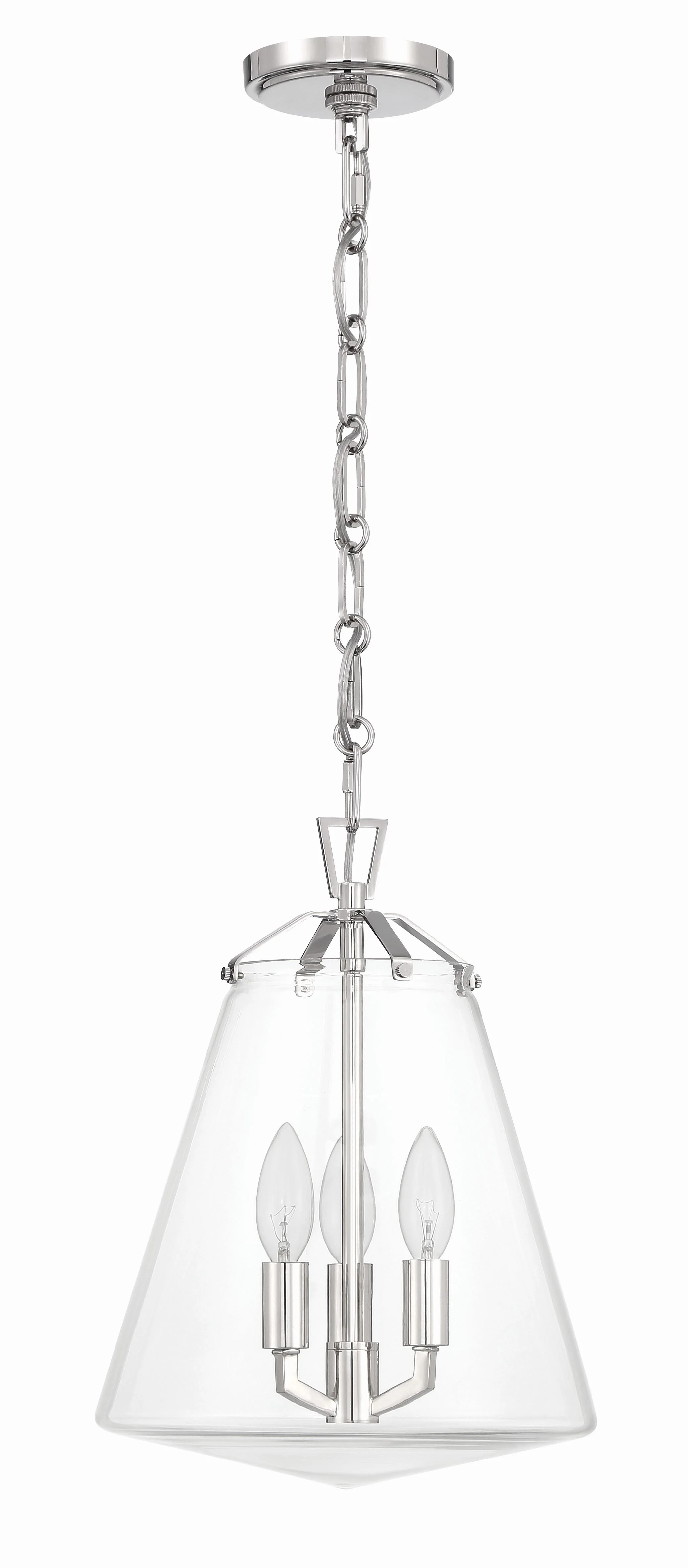 Crystorama Voss 11'' Polished Nickel Pendant - Image 3