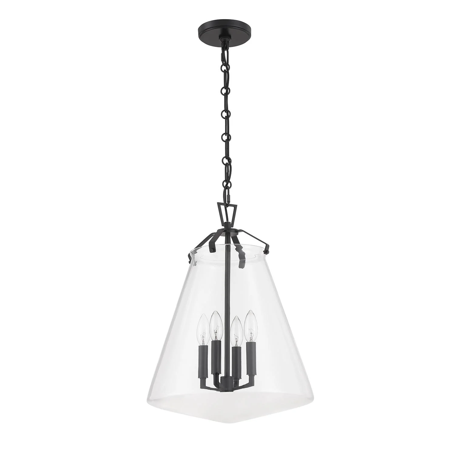 Crystorama Voss 15.25'' Matte Black Pendant - Image 4