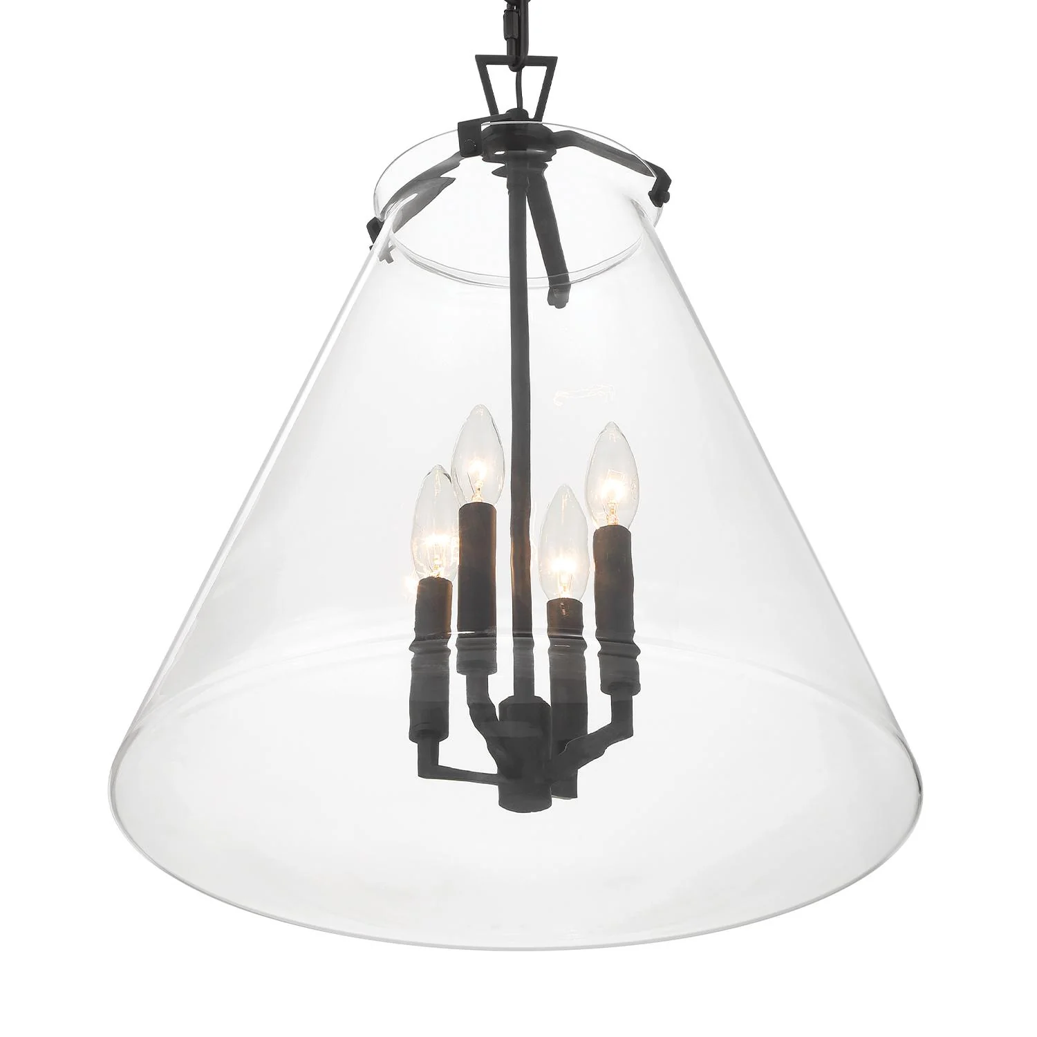 Crystorama Voss 18'' Matte Black Pendant - Image 6