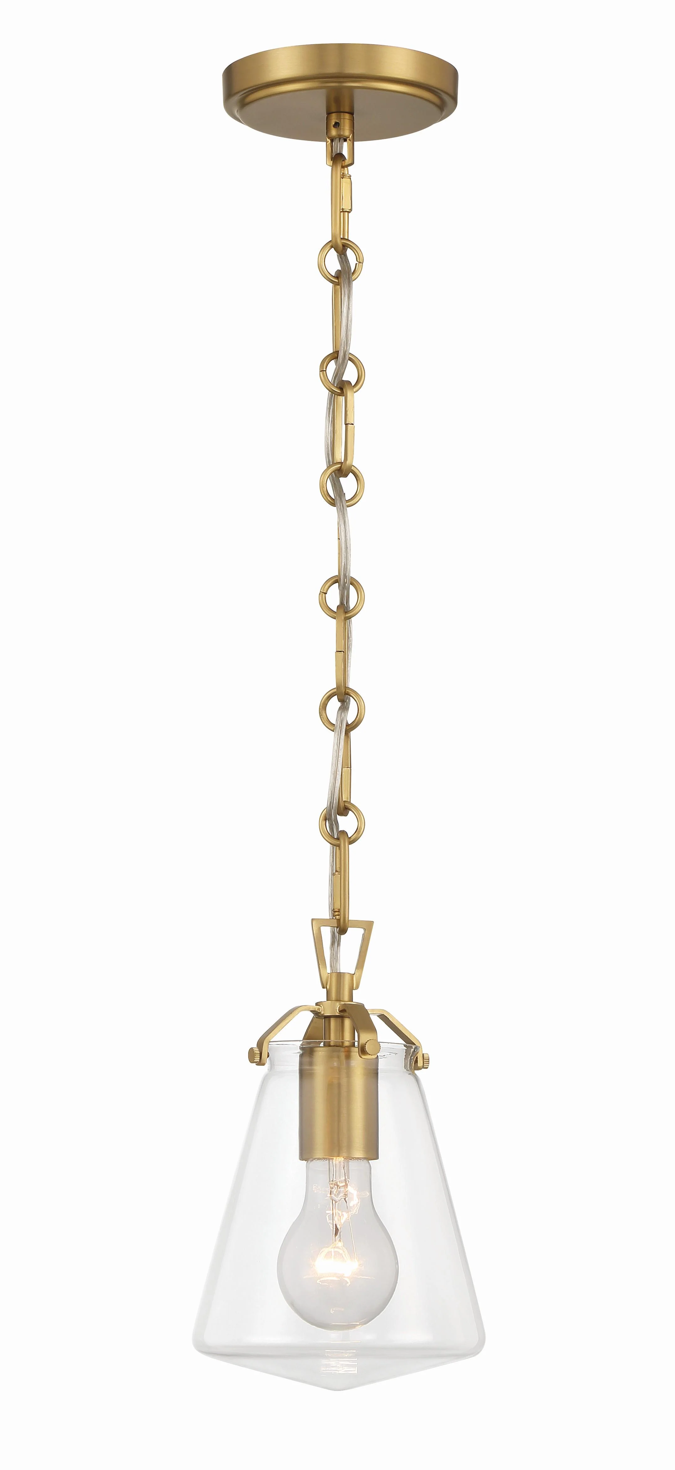 Crystorama Voss 5.75'' Luxe Gold Pendant
