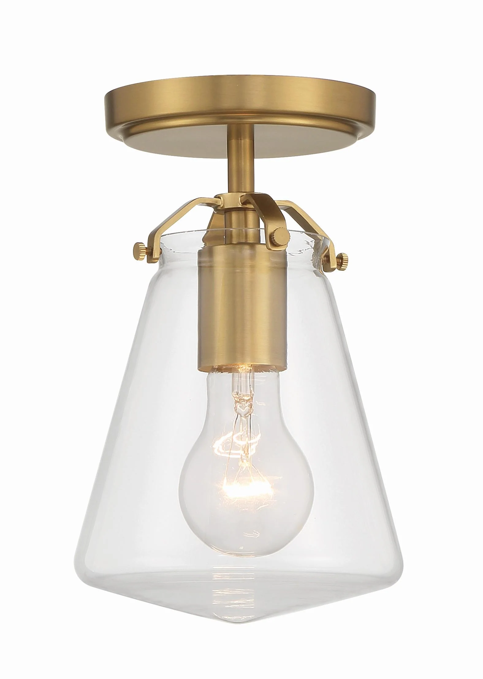 Crystorama Voss 5.75'' Luxe Gold Semi Flush Mount