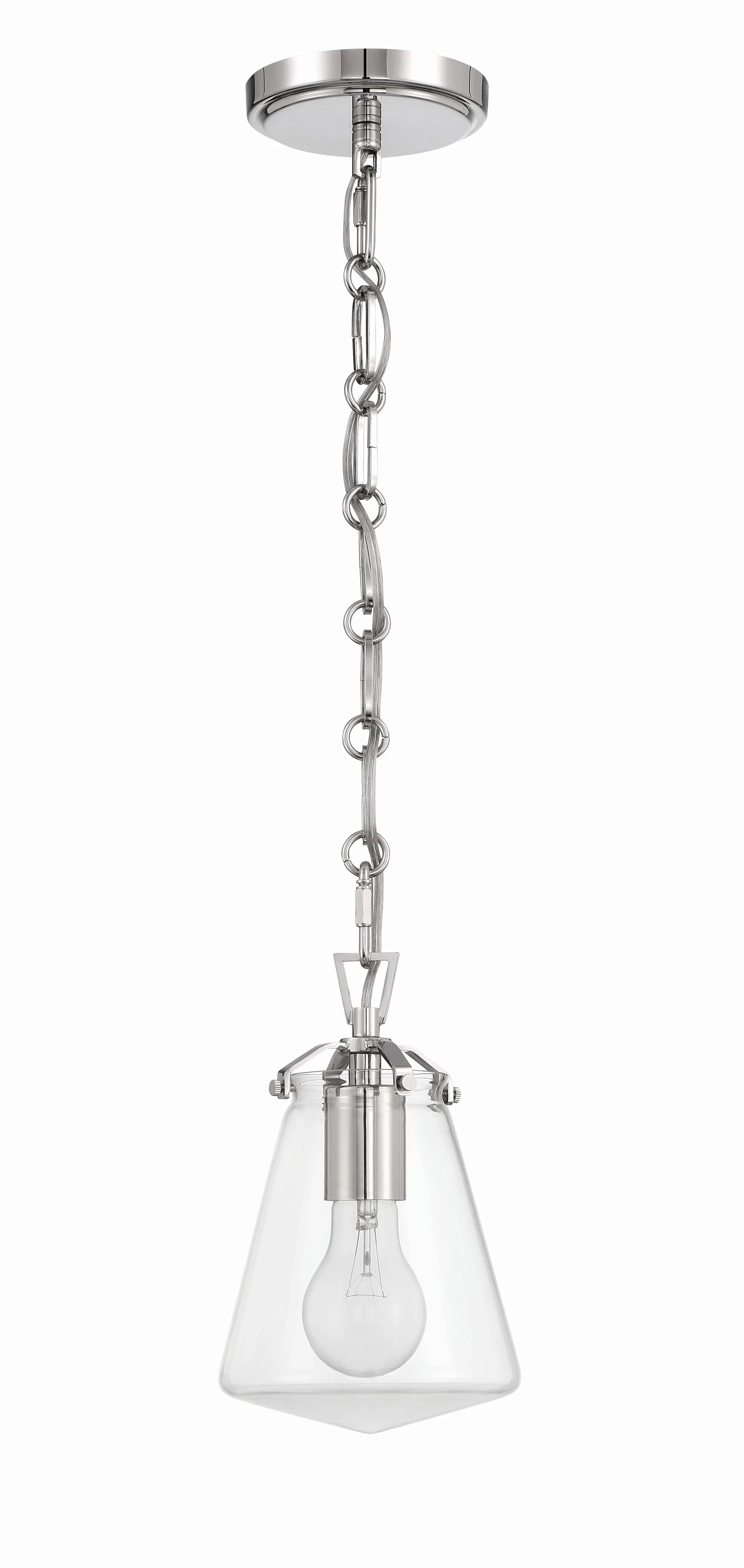 Crystorama Voss 5.75'' Polished Nickel Pendant - Image 2