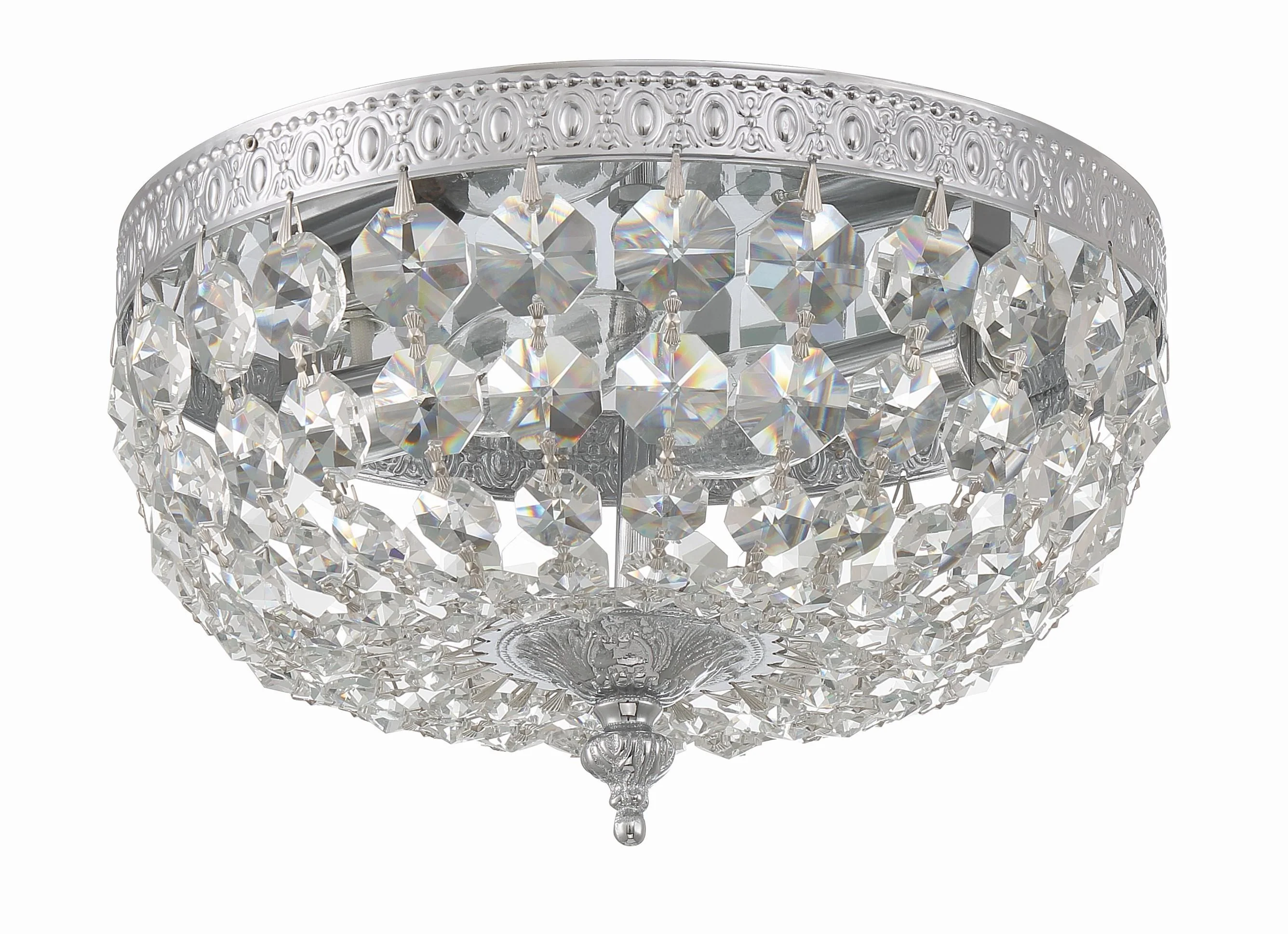 Crystorama Waltham 10'' Clear Hand Cut Polished Chrome Flush Mount - Image 2