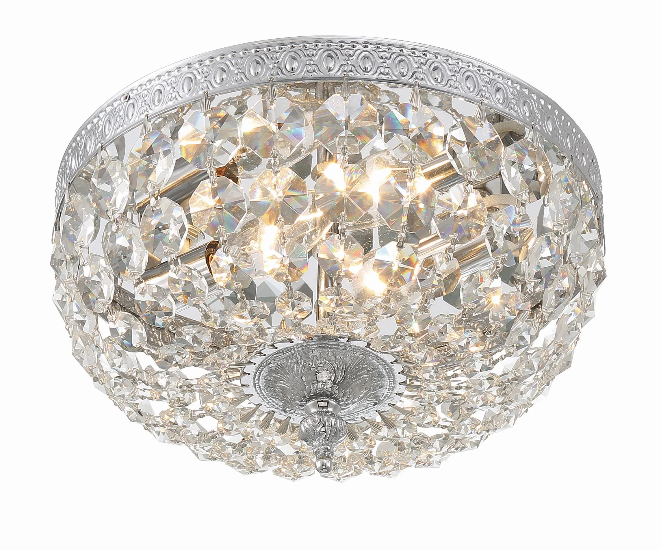 Crystorama Waltham 10'' Clear Hand Cut Polished Chrome Flush Mount - Image 4