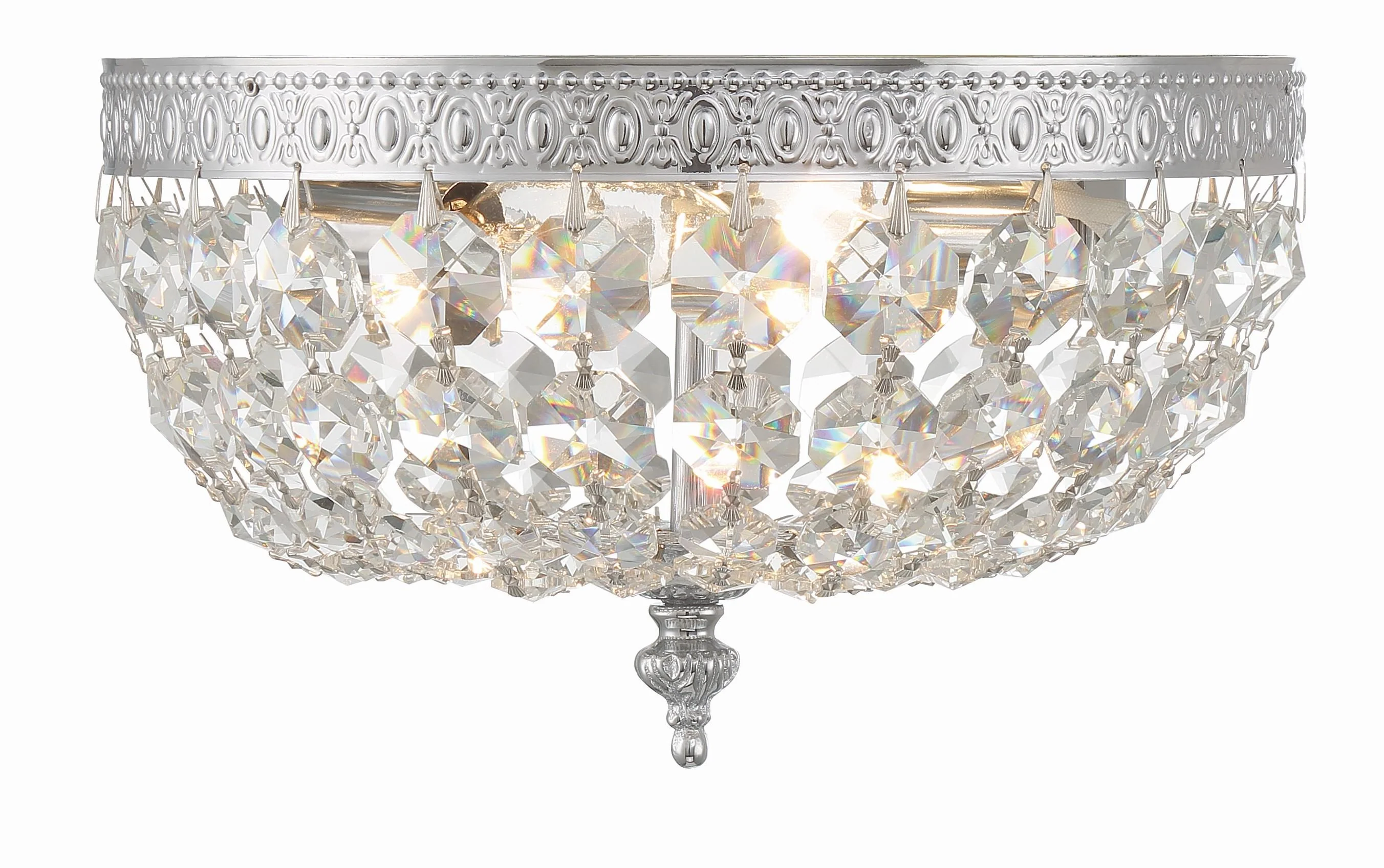 Crystorama Waltham 10'' Swarovski Spectra Crystal Polished Chrome Flush Mount - Image 4