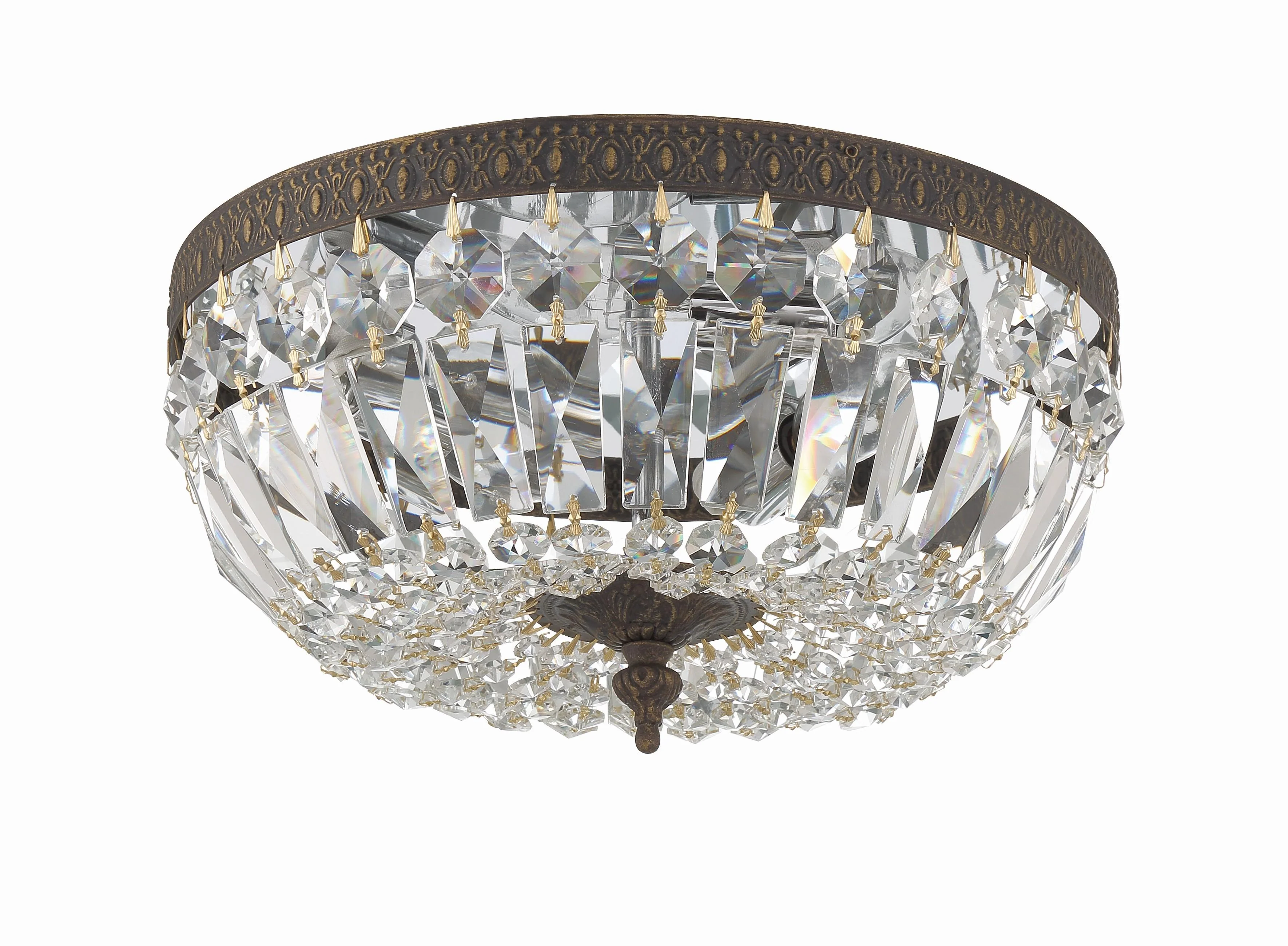 Crystorama Waltham 12'' Italian Crystal English Bronze Flush Mount - Image 2