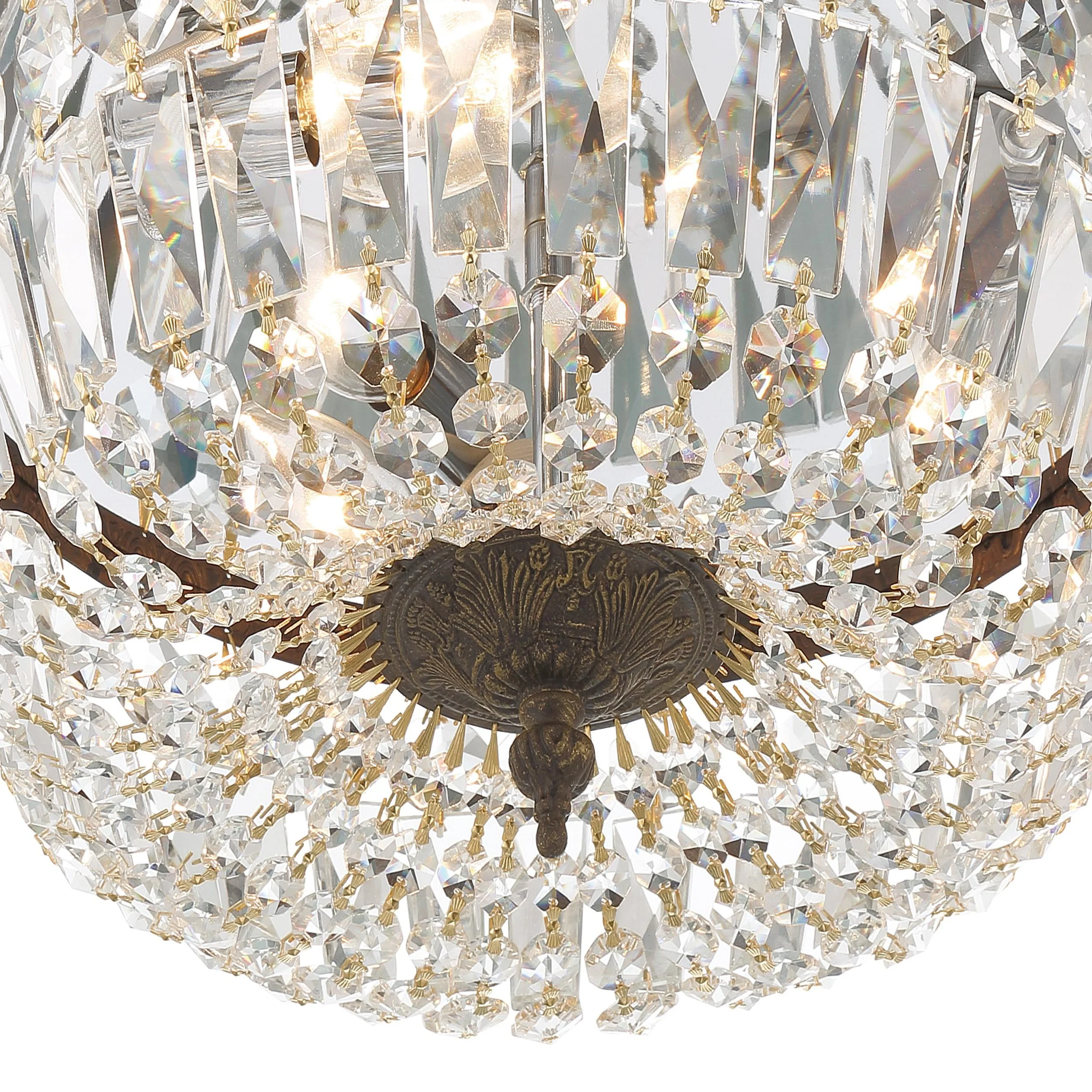 Crystorama Waltham 14'' Swarovski Spectra Crystal English Bronze Flush Mount - Image 5