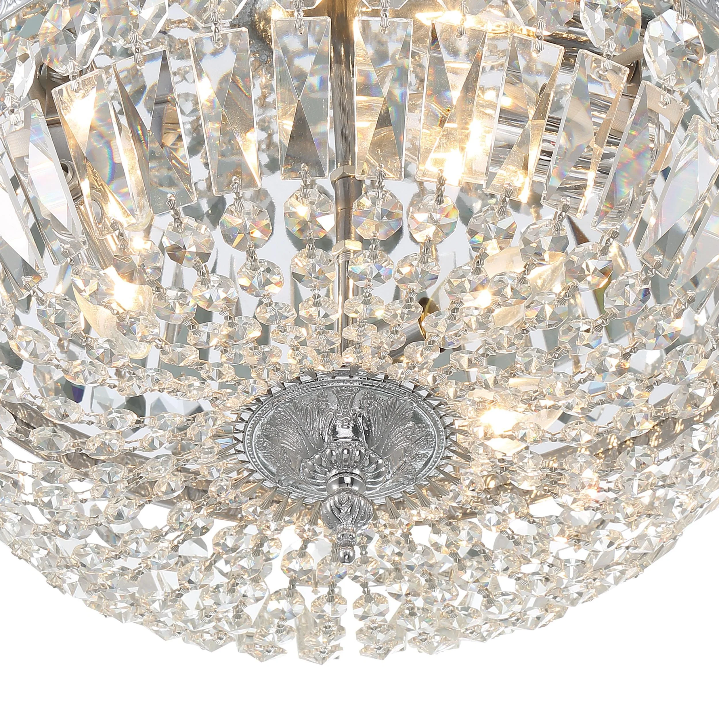 Crystorama Waltham 16'' Clear Hand Cut Polished Chrome Flush Mount - Image 2