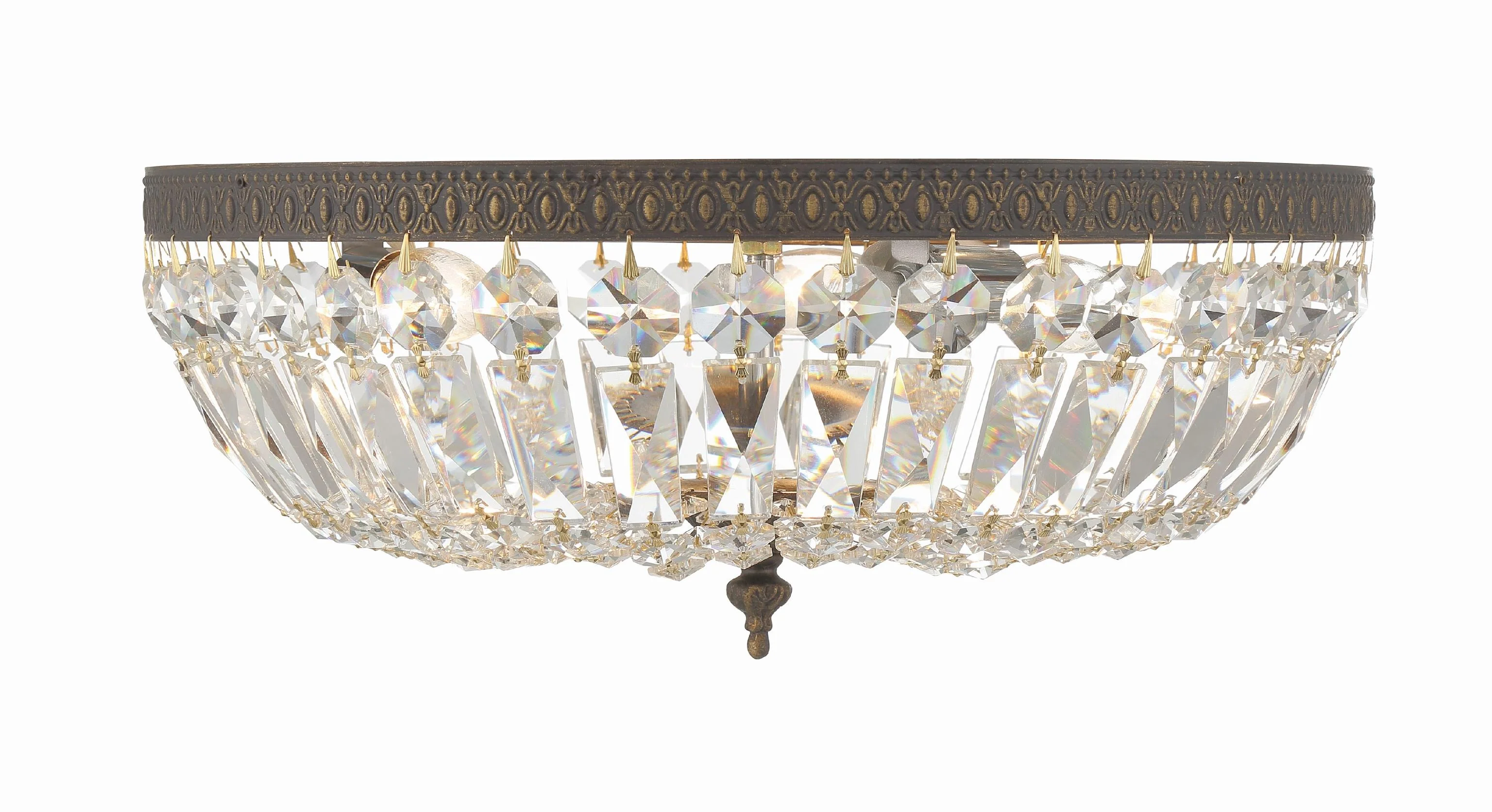 Crystorama Waltham 16'' Swarovski Spectra Crystal English Bronze Flush Mount - Image 4