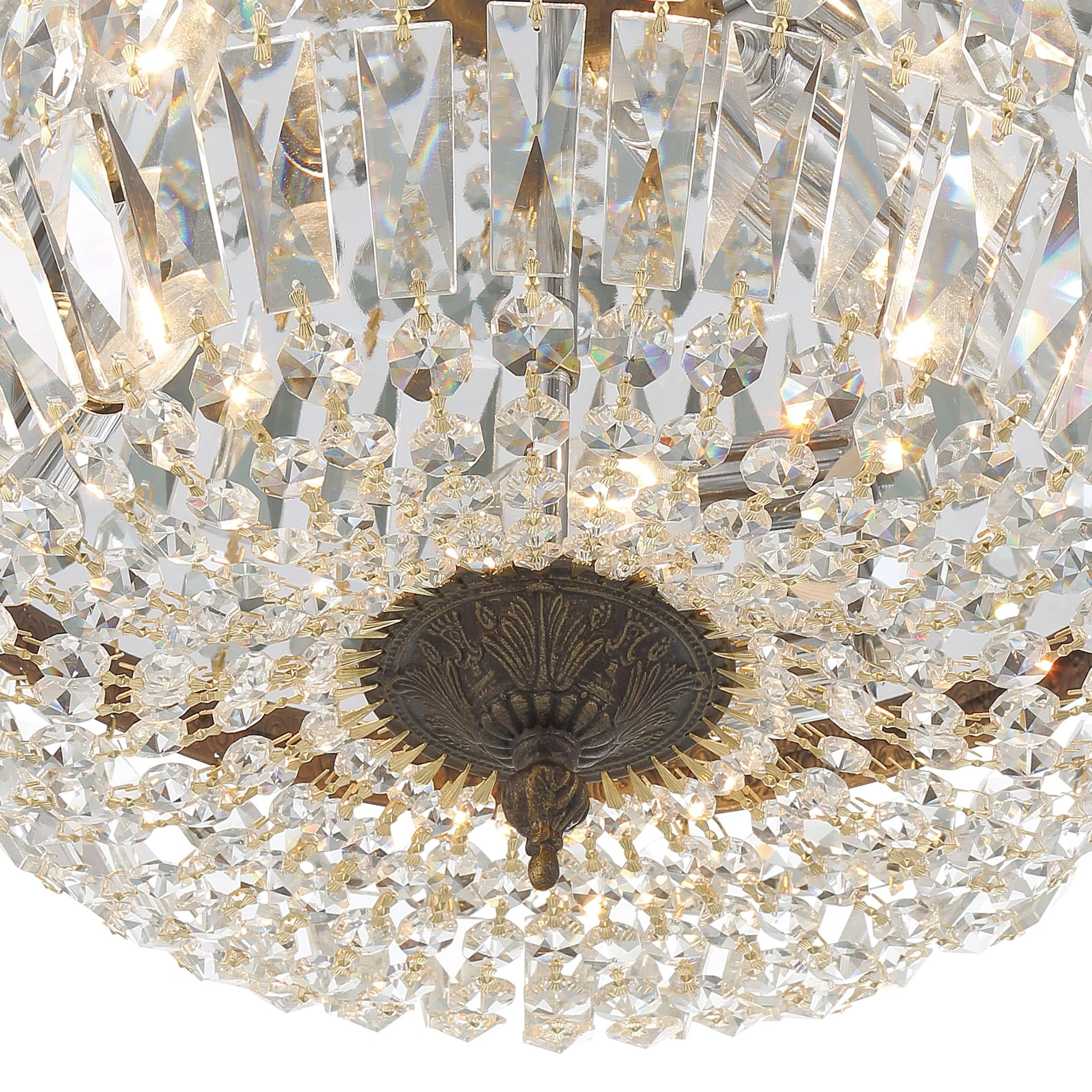 Crystorama Waltham 16'' Swarovski Spectra Crystal English Bronze Flush Mount - Image 6