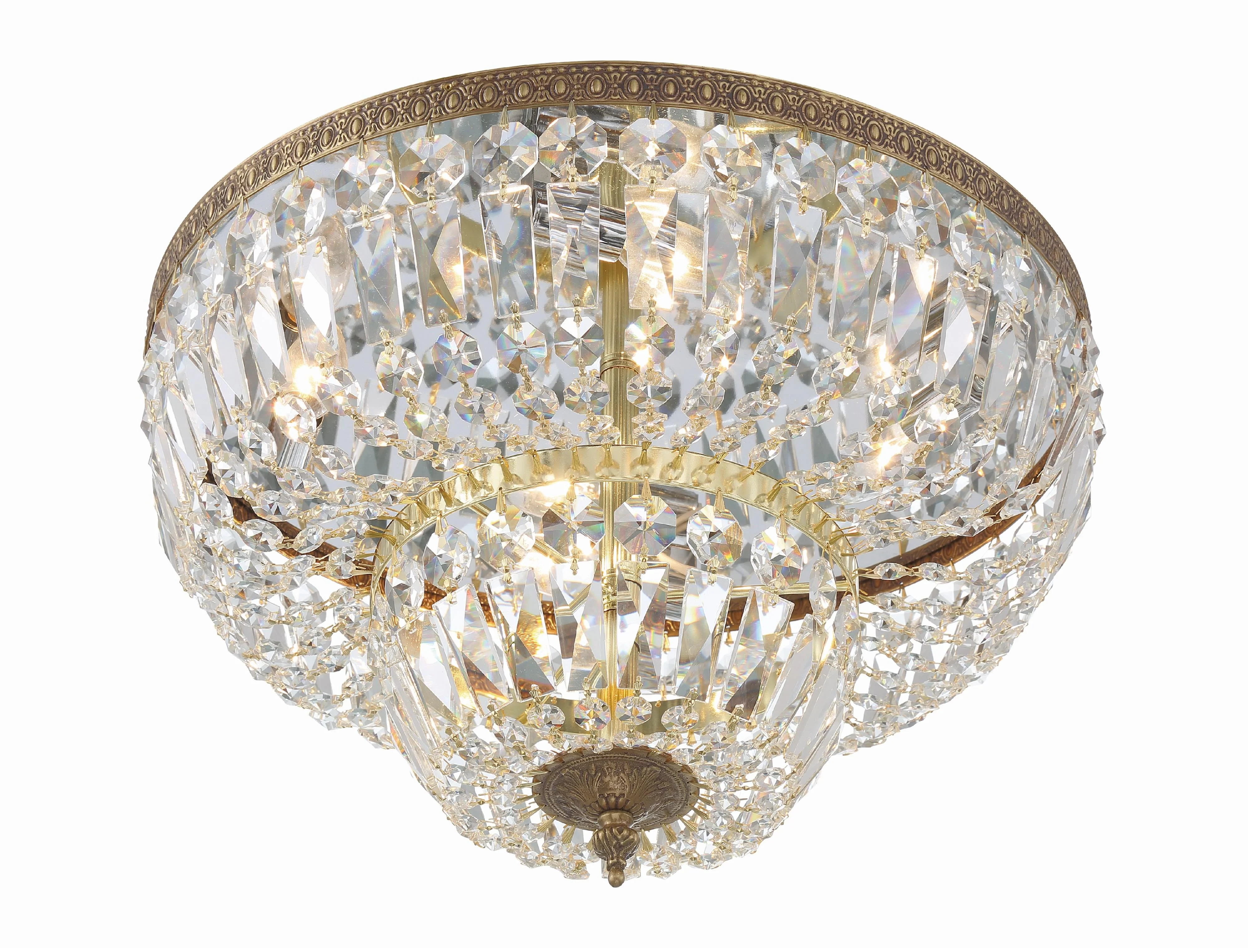 Crystorama Waltham 18'' Clear Hand Cut Olde Brass Flush Mount - Image 4