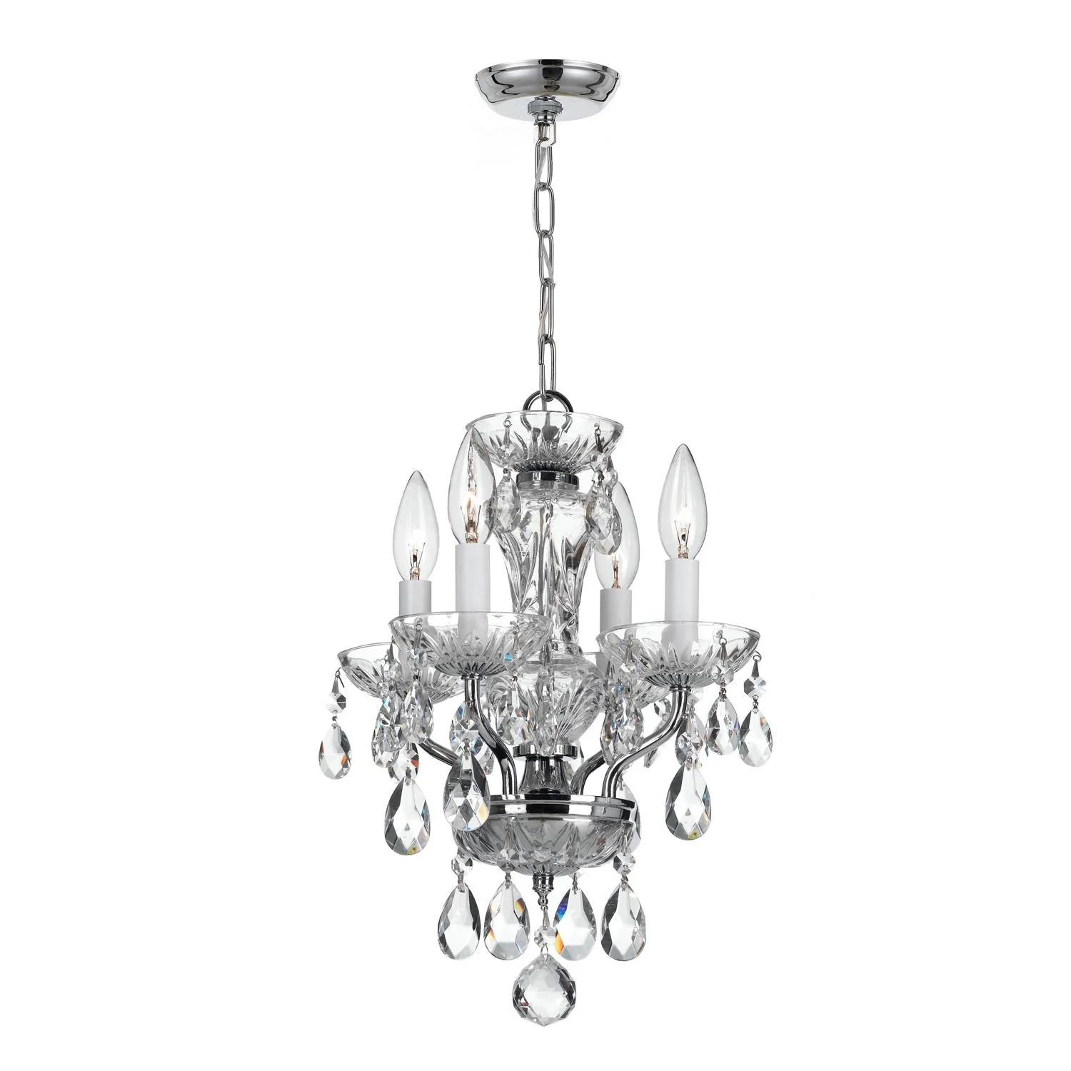 Crystorama Welton 11'' Swarovski Spectra Crystal Polished Chrome Chandelier