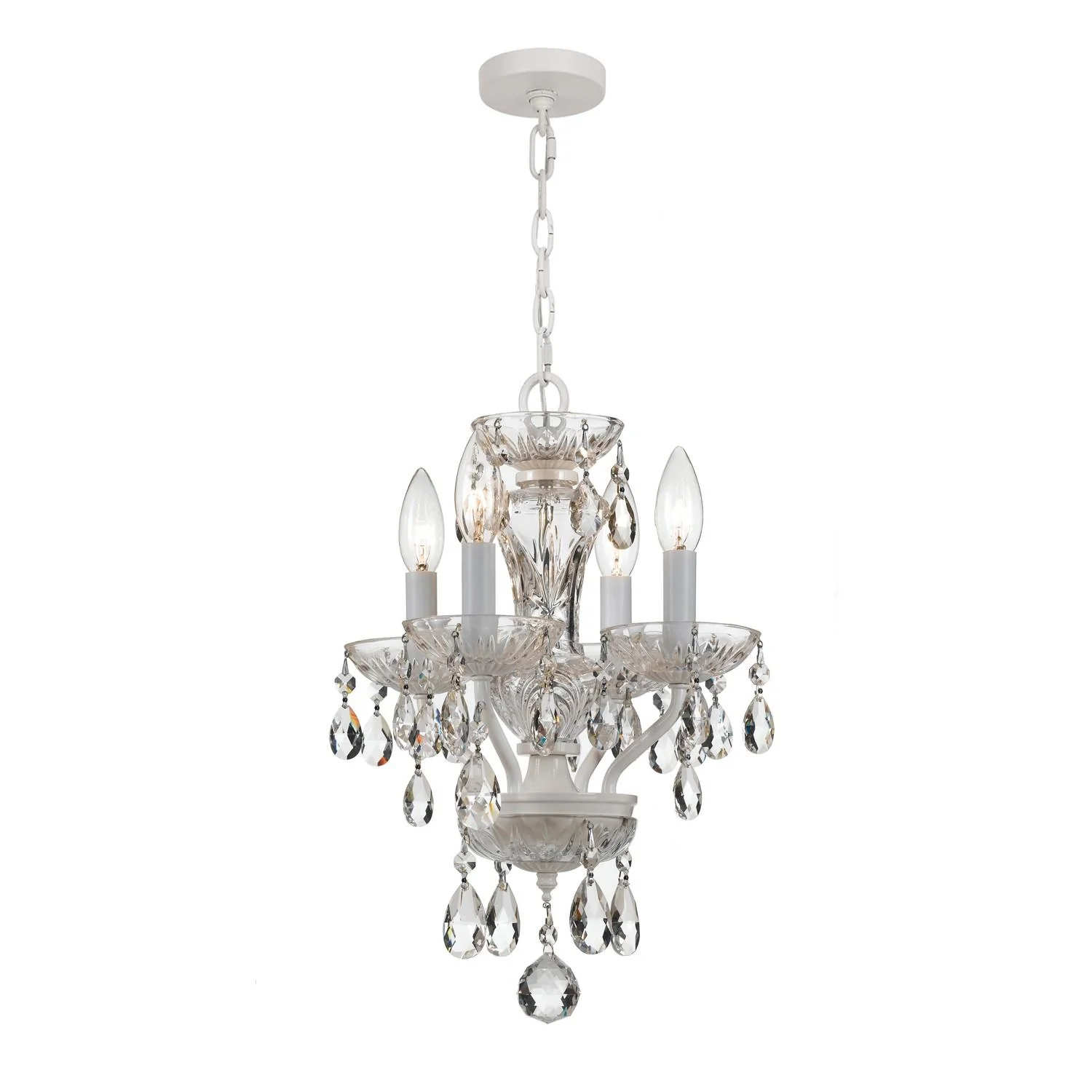 Crystorama Welton 11'' Swarovski Spectra Crystal Wet White Chandelier